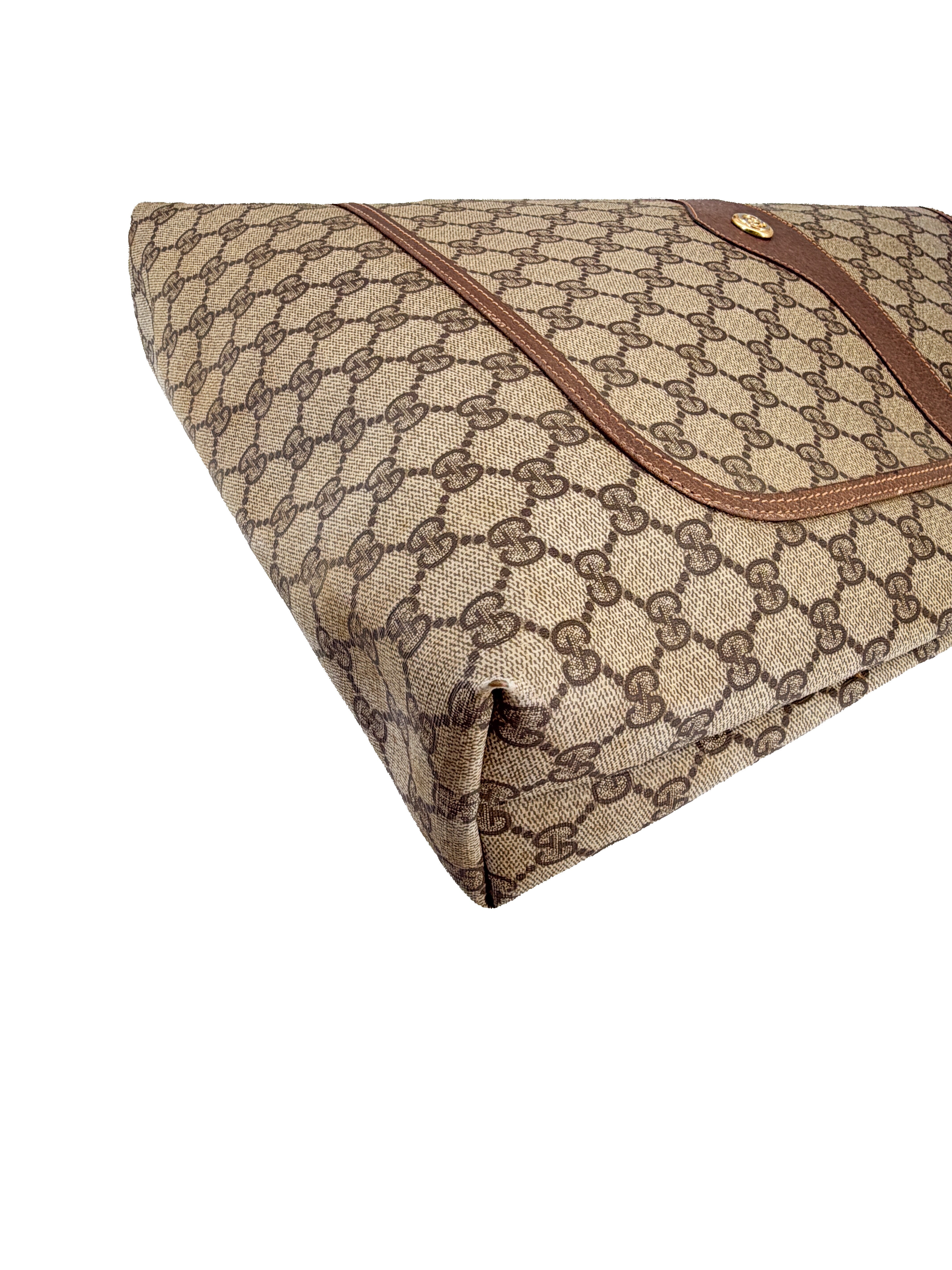 Gucci brown vintage sherry line tote 89.02.003