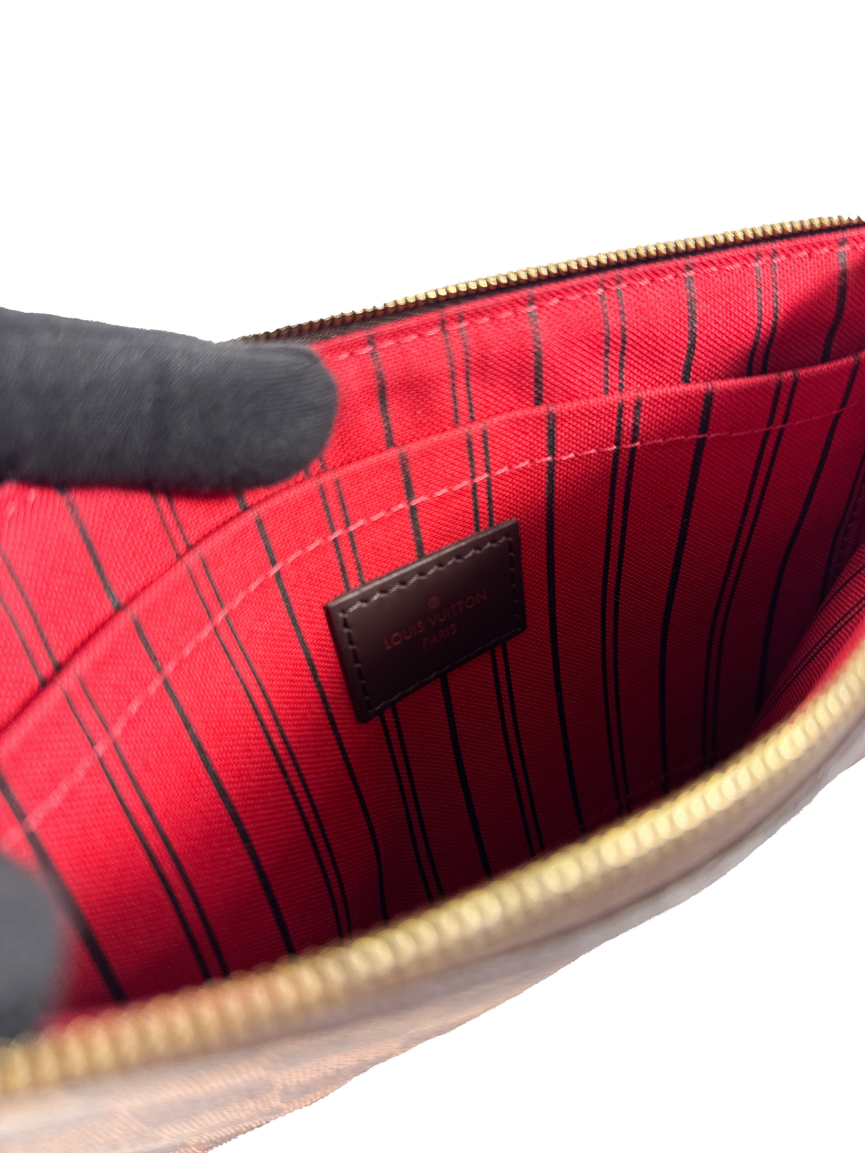 Louis Vuitton damier ebene neverfull pouch SD1169