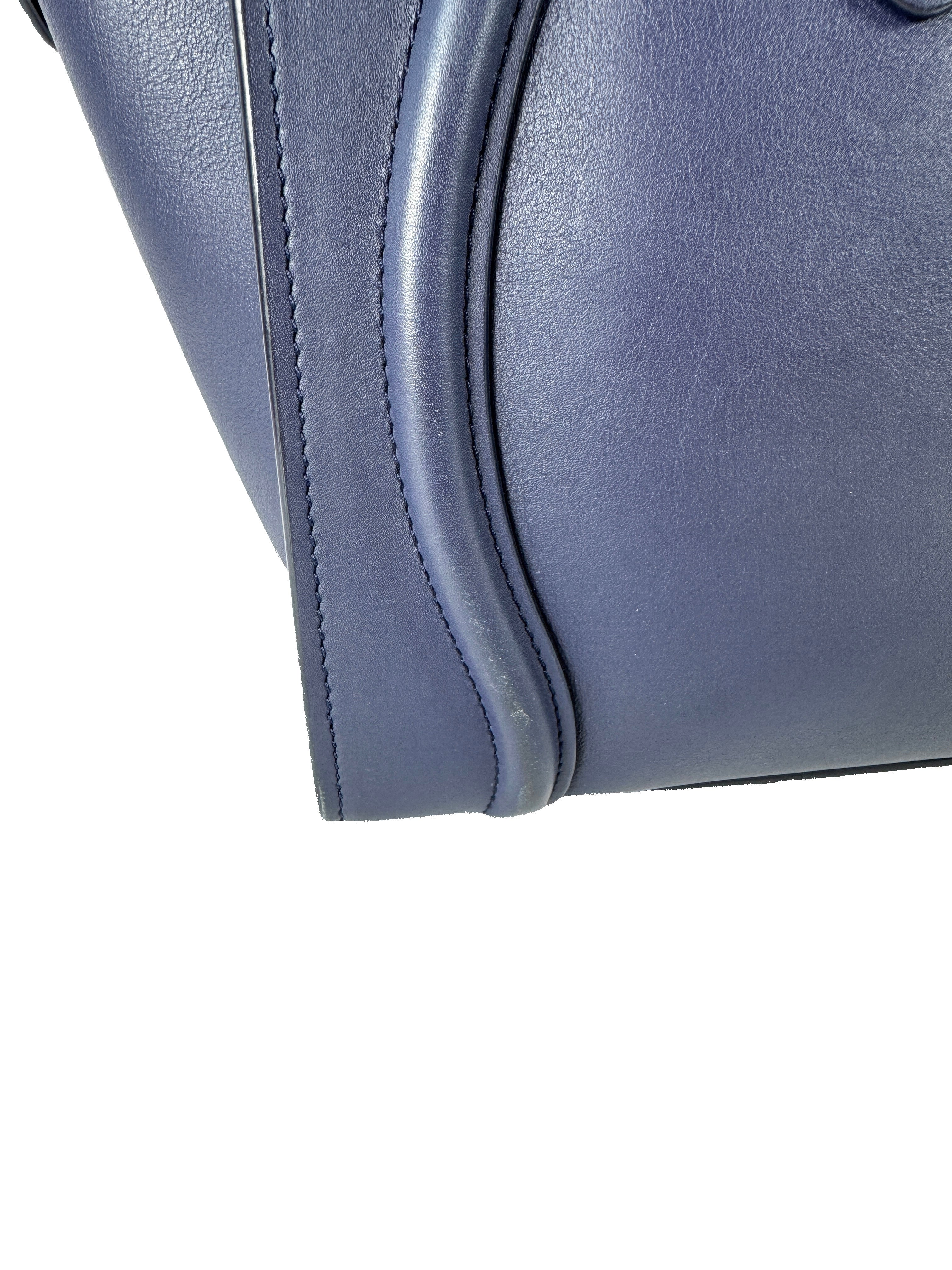 Celine navy smooth leather Mini luggage SAT4105 SMM4115