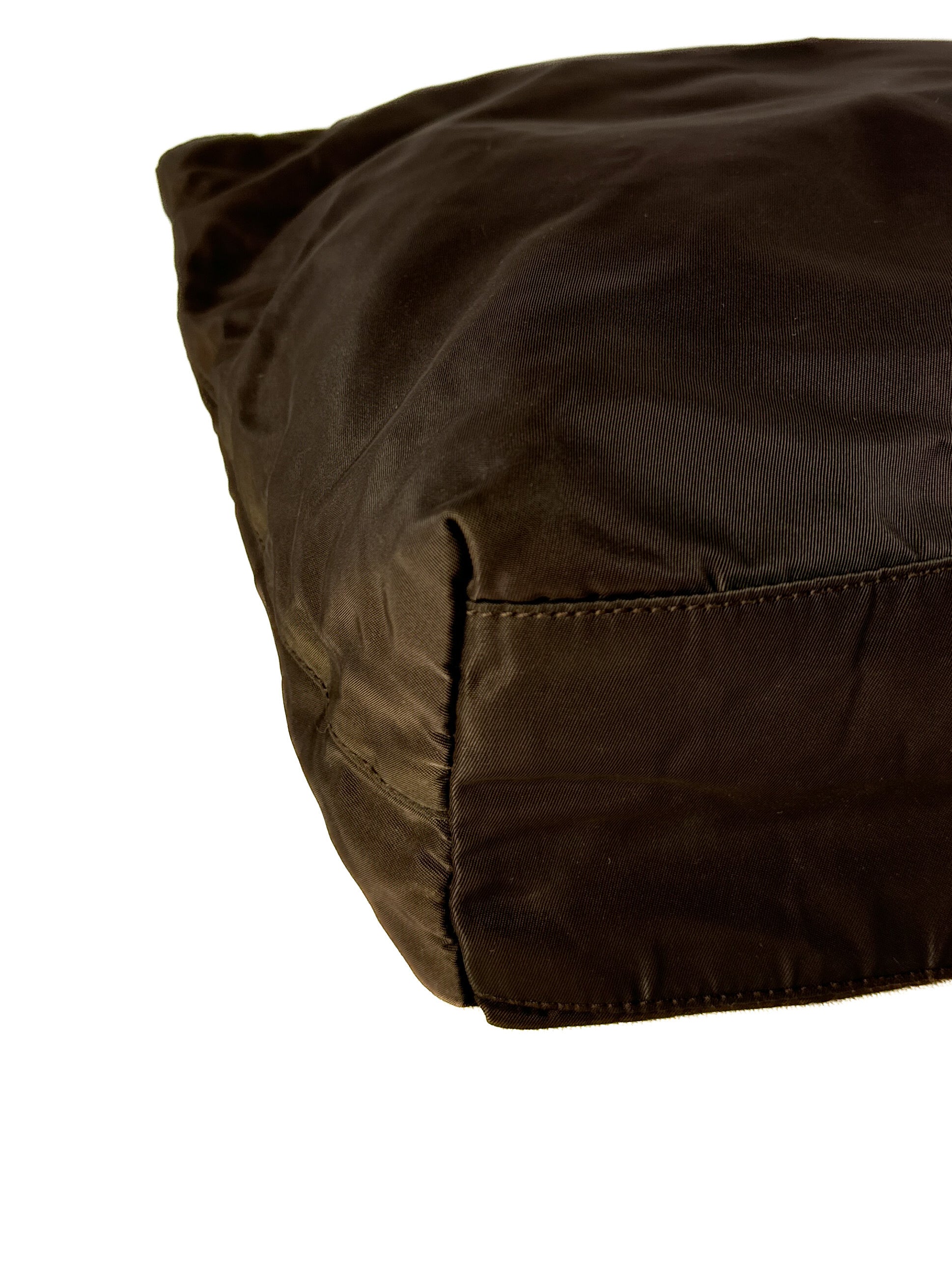 Prada brown nylon tote **as is**