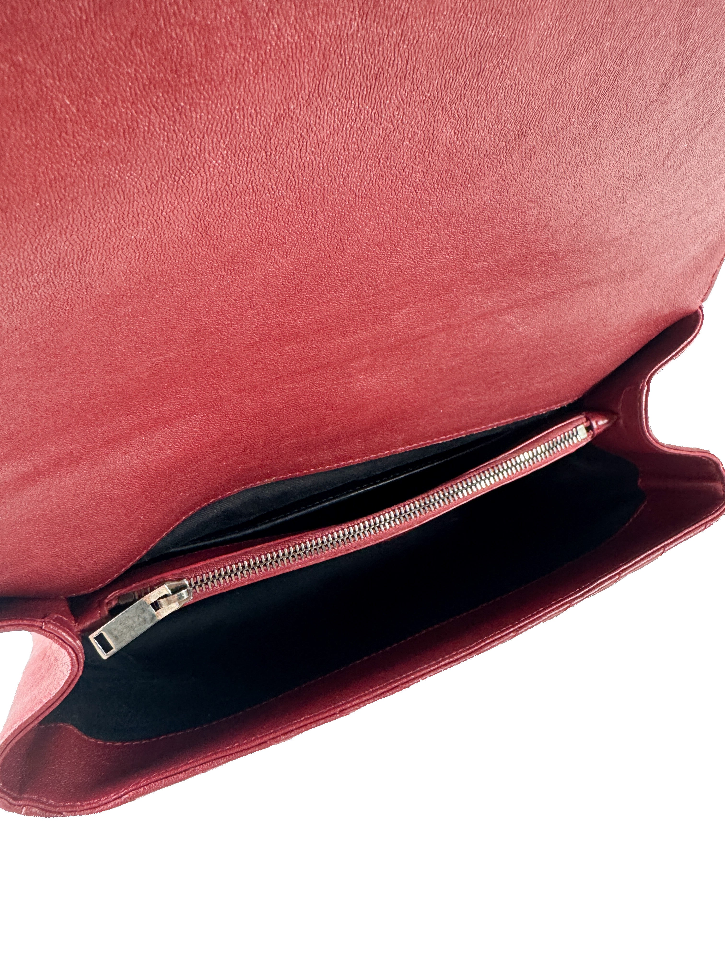 Saint Laurent red leather large College shoulder bag IDN-392738-0717