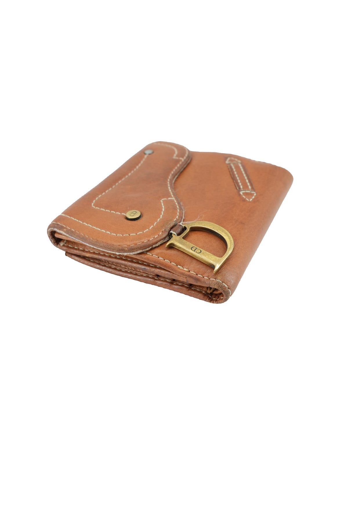Christian Dior brown leather Saddle compact vintage wallet TR 00 92