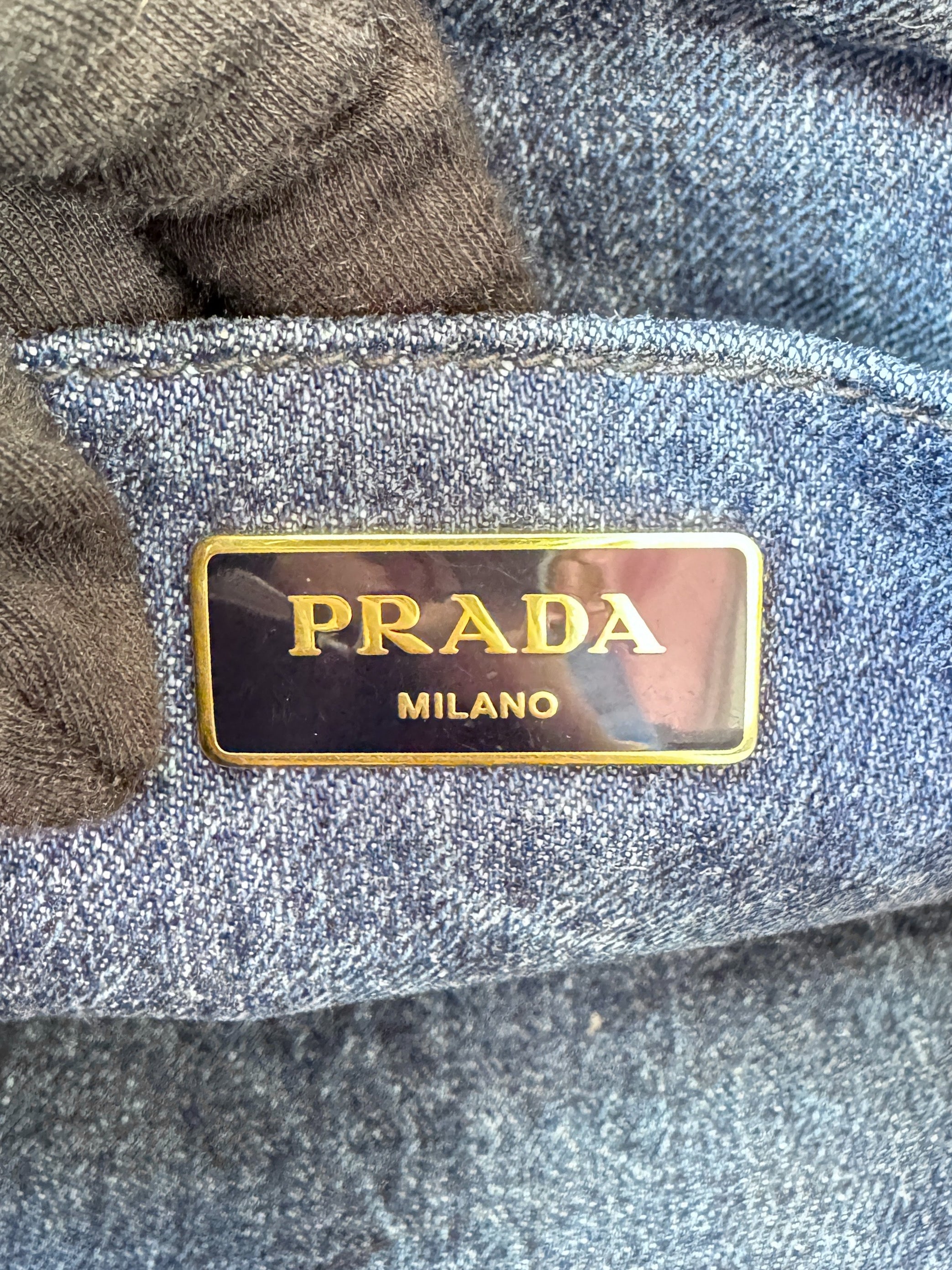 Prada denim Canapa tote 214