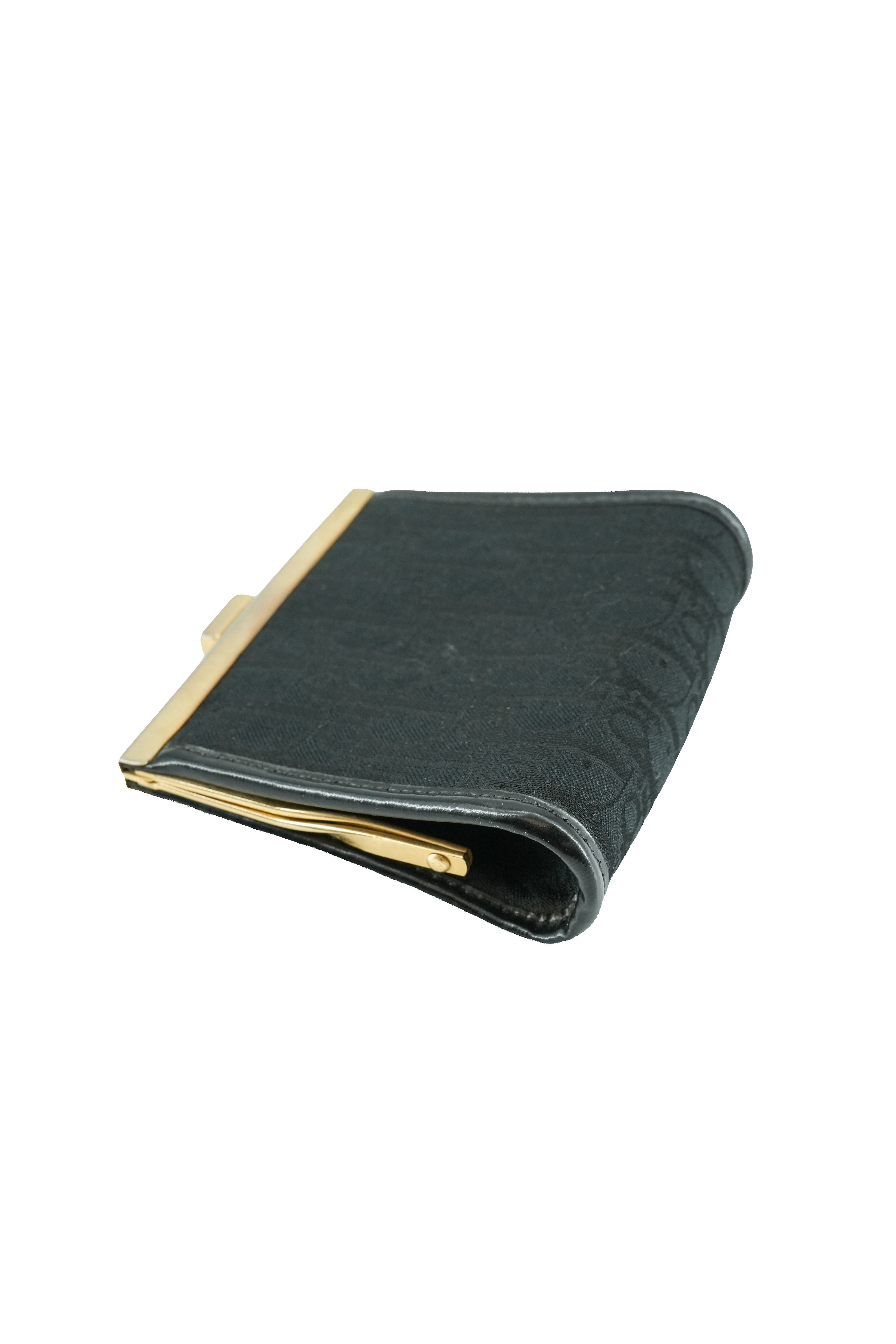 Christian Dior black vintage kisslock pouch