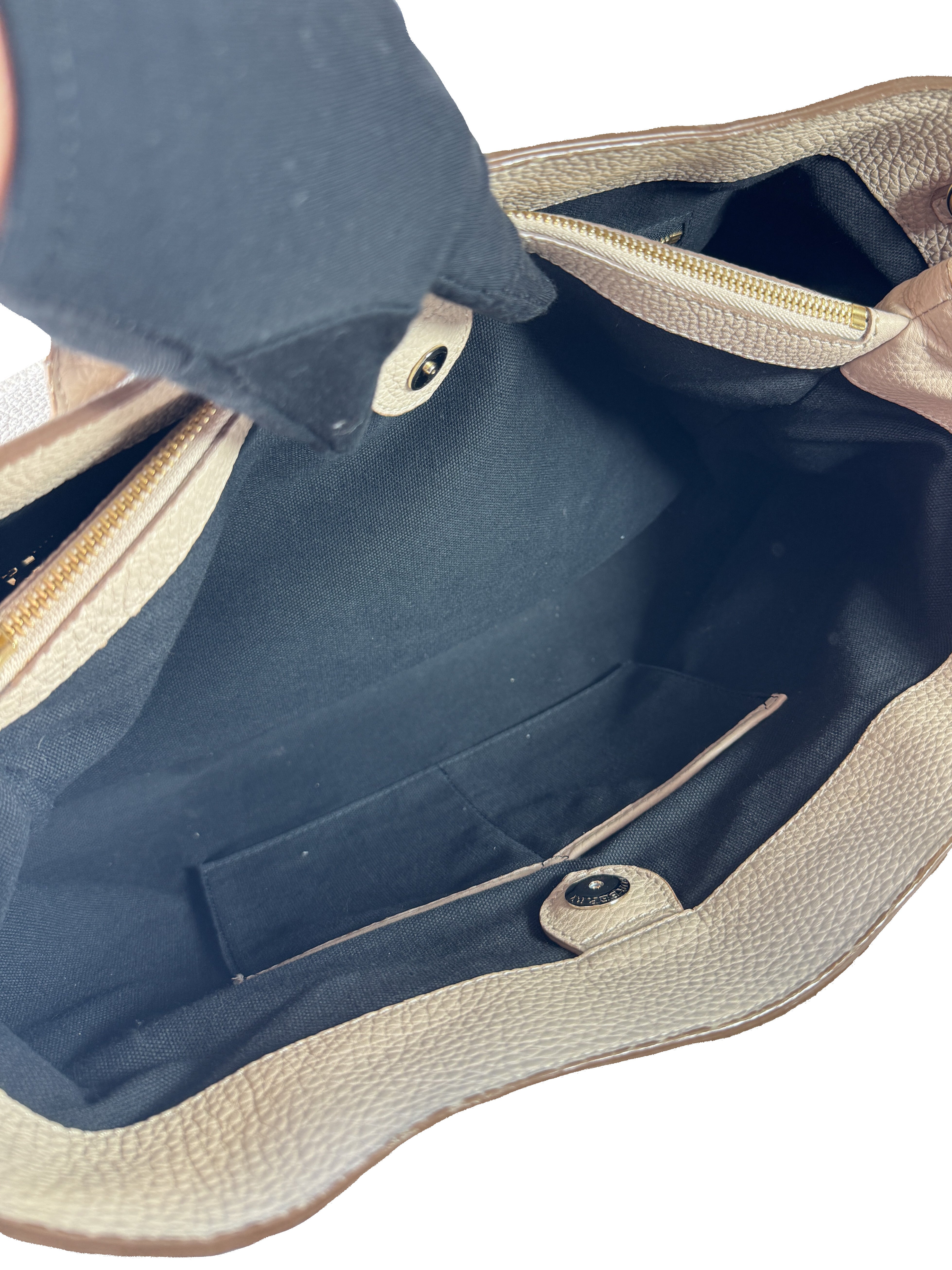 Burberry beige Nova Check Banner satchel