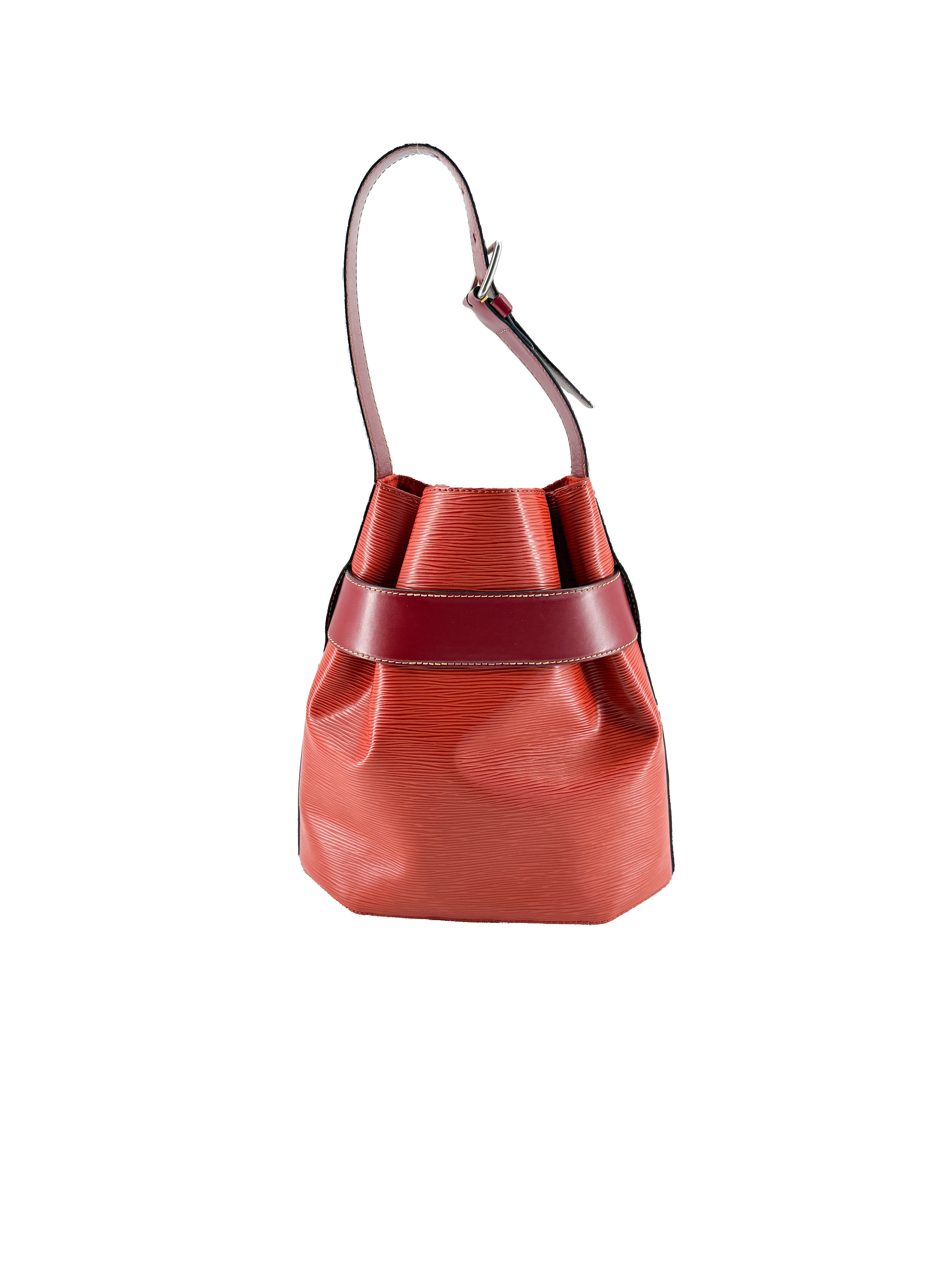 Louis Vuitton orange epi leather Twist bucket FL3198