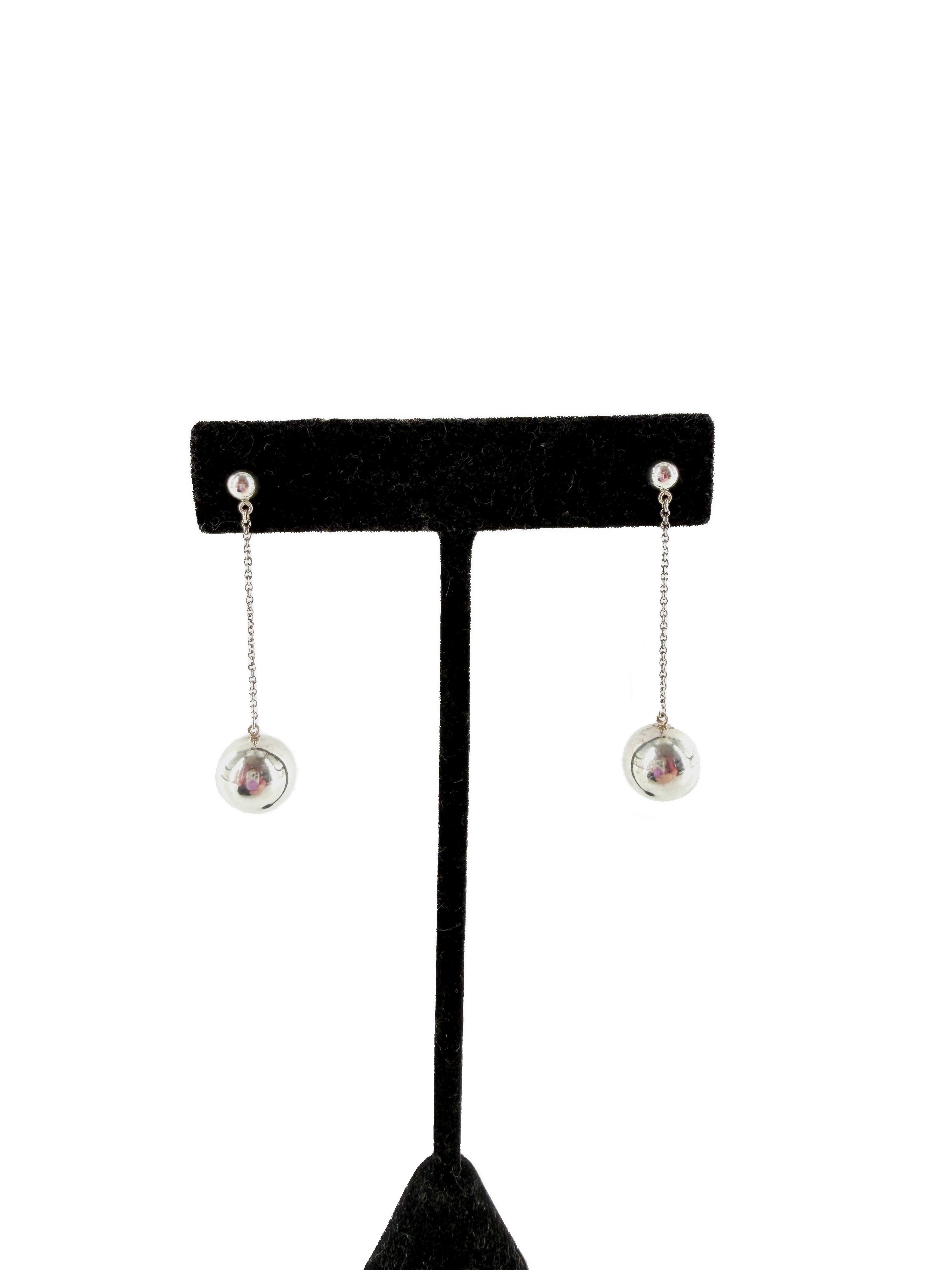 Tiffany & Co sterling silver Hardwear ball drop earrings