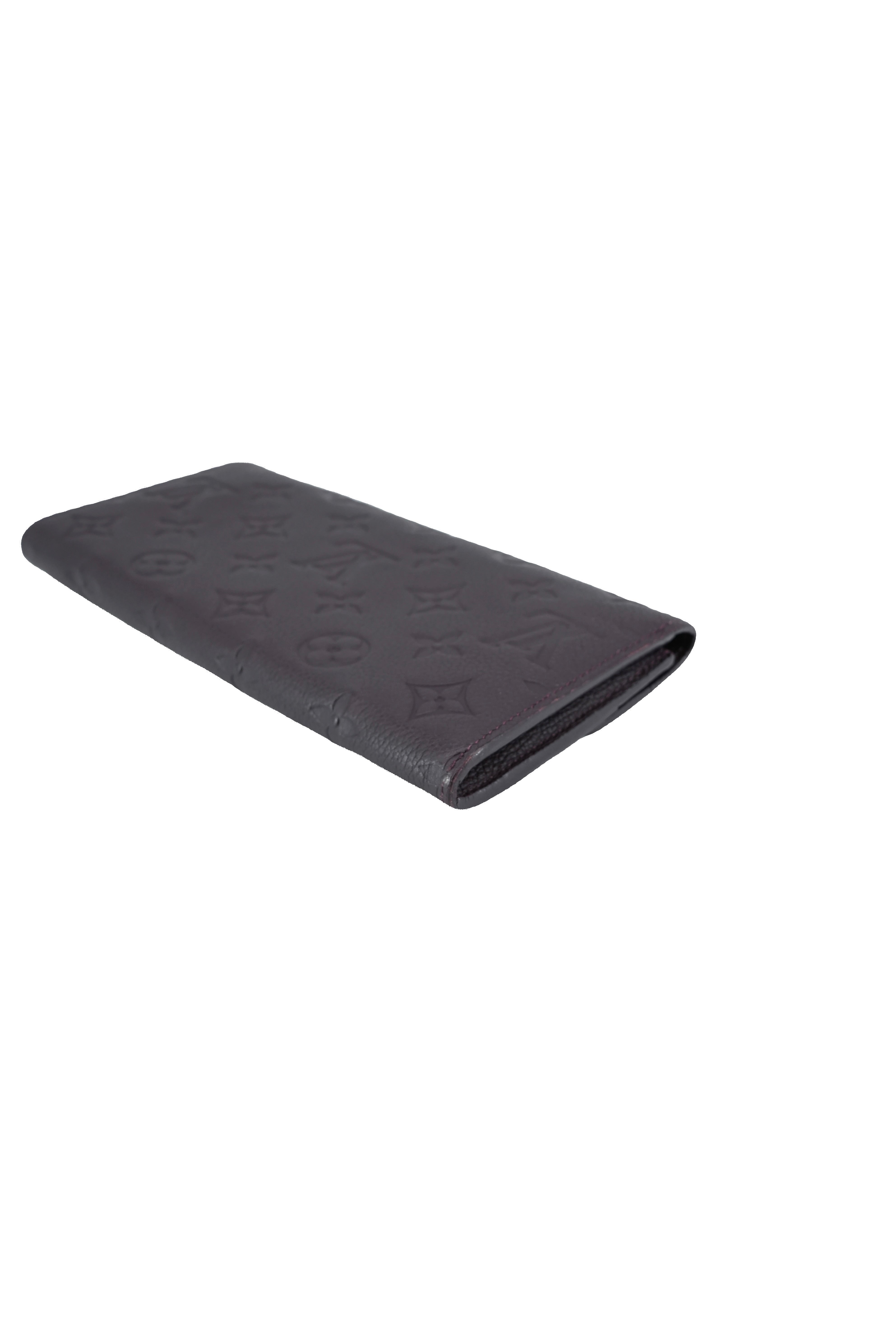 Louis Vuitton monogram Empreinte dark purple Curieuse wallet with insert CA4102