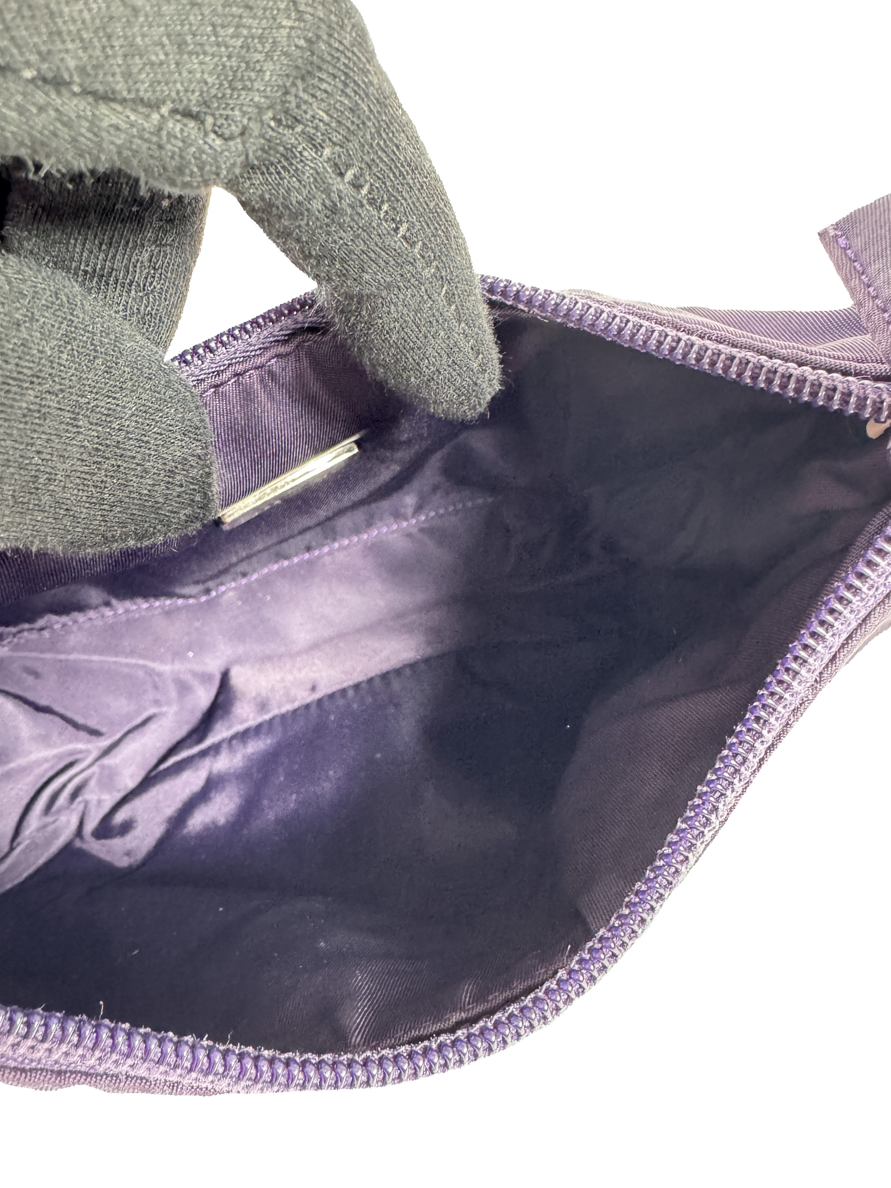 Prada purple nlyon vintage shoulder bag 36