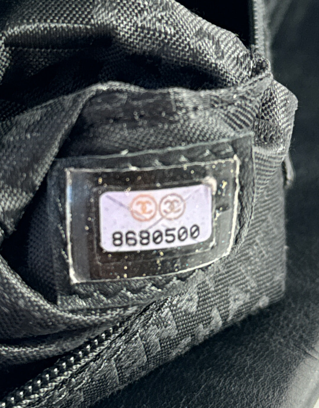 Chanel black calfskin vertical quilted Lax bag