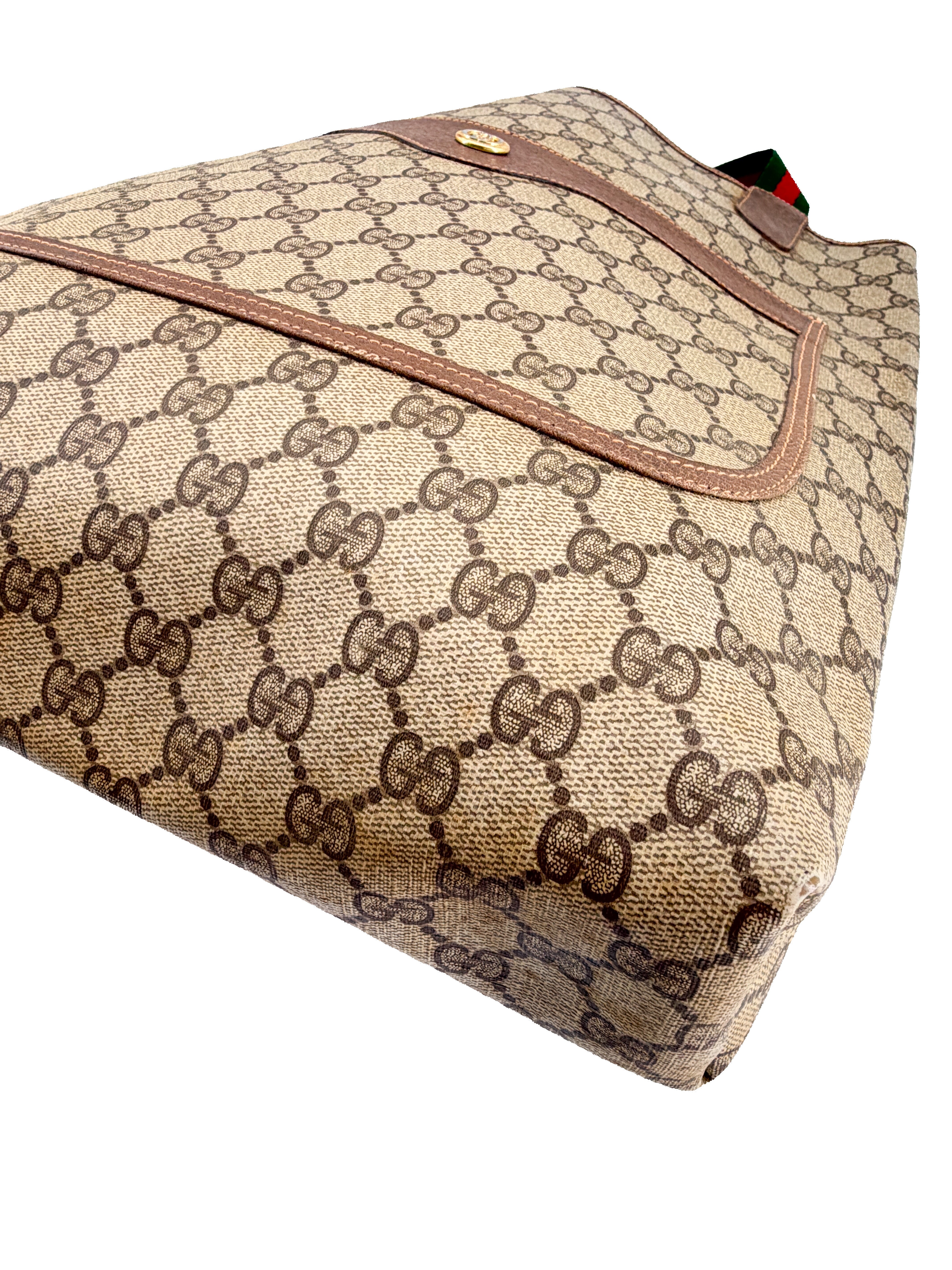 Gucci brown vintage sherry line tote 89.02.003