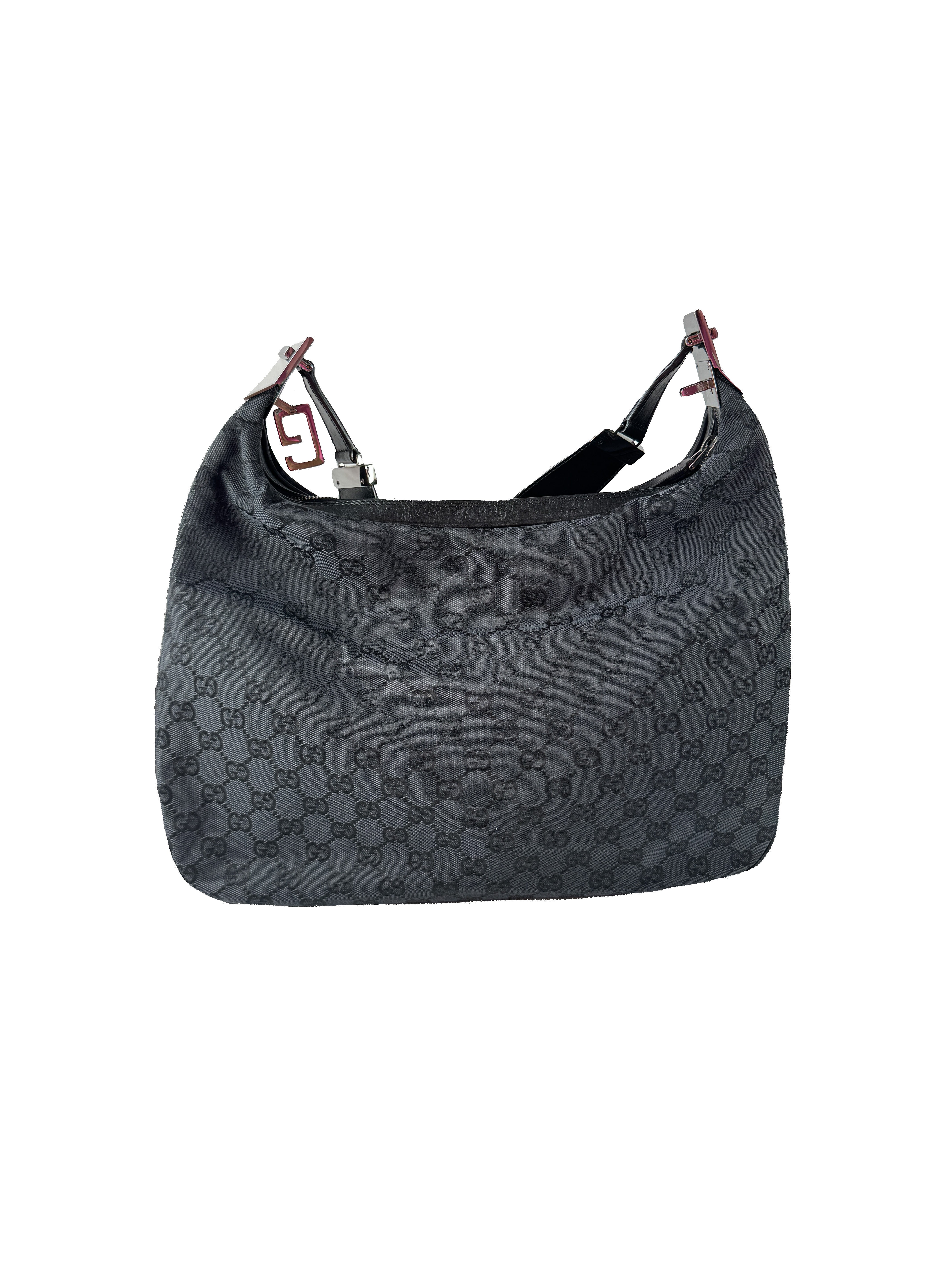 Gucci black GG attache vintage shoulder bag 001 3341 3444