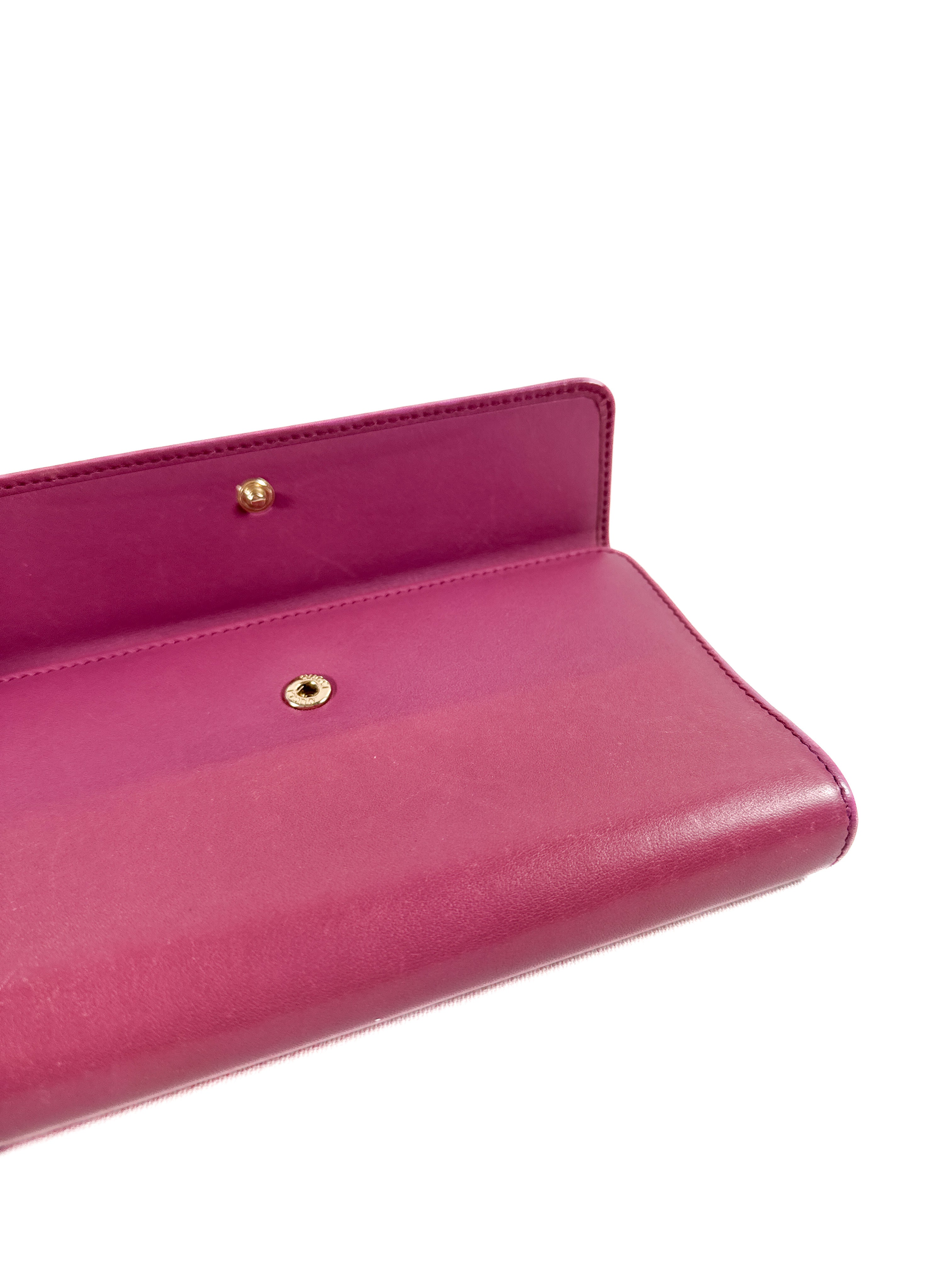 Gucci pink leather companion wallet 347112-525040