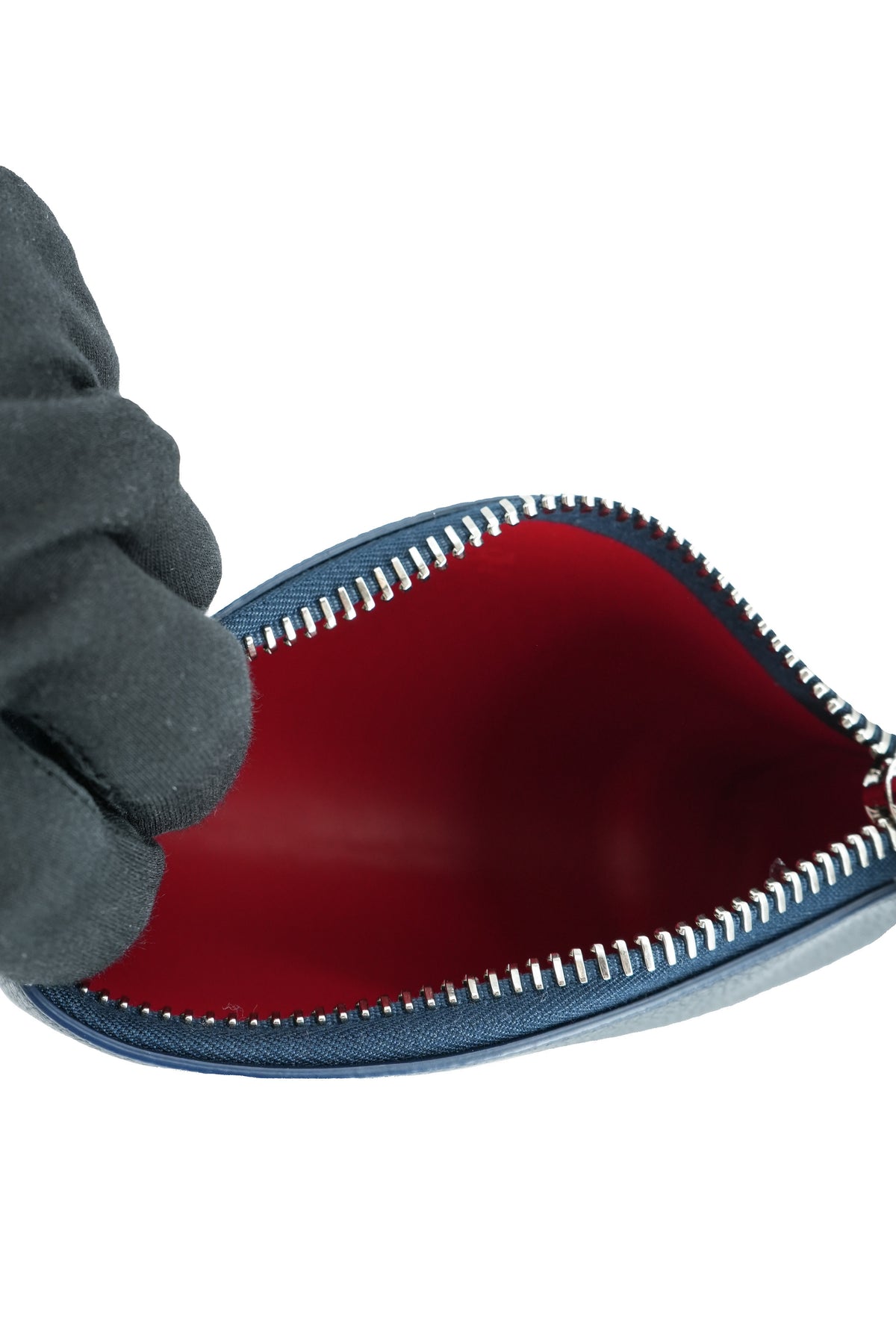 Christian Louboutin navy Cabata mini pouch