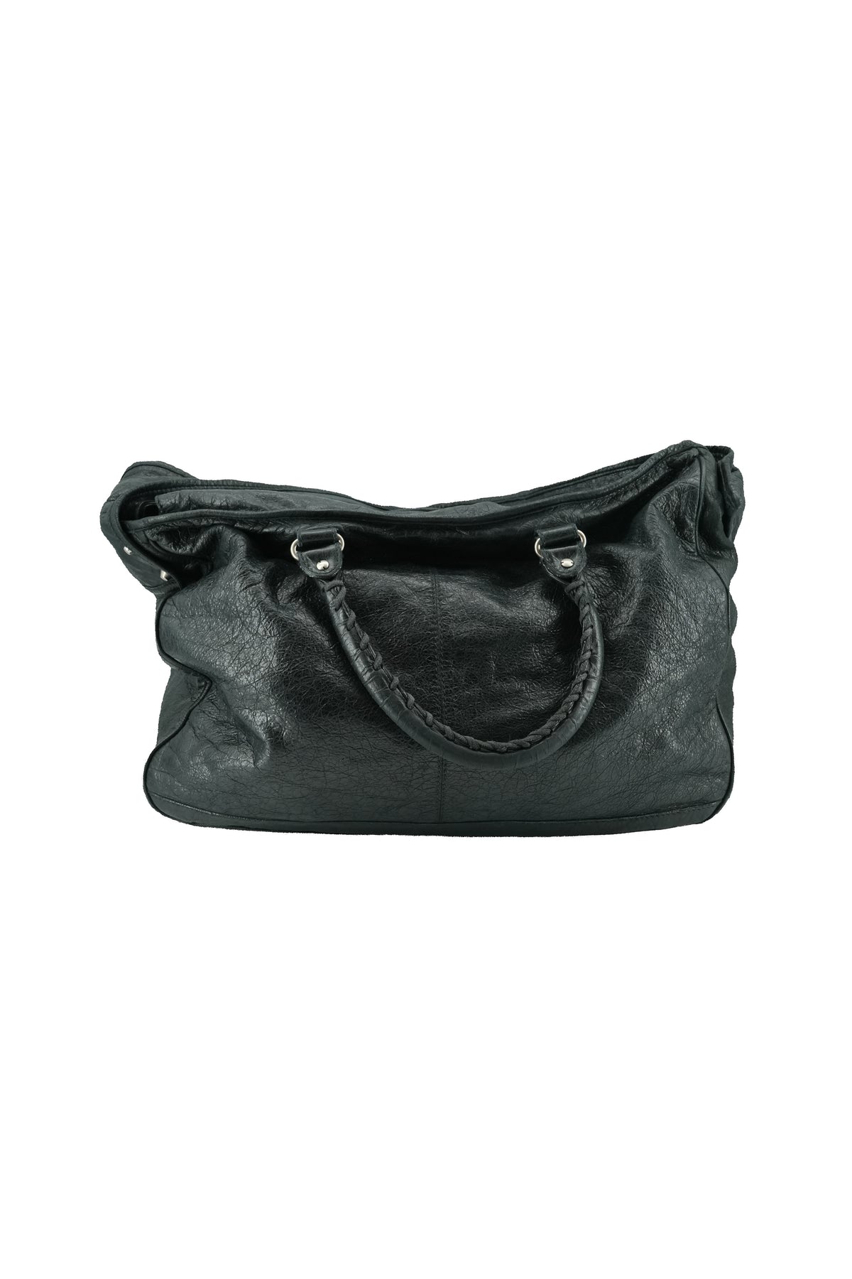 Balenciaga black leather Motocross Bridge bag 213048