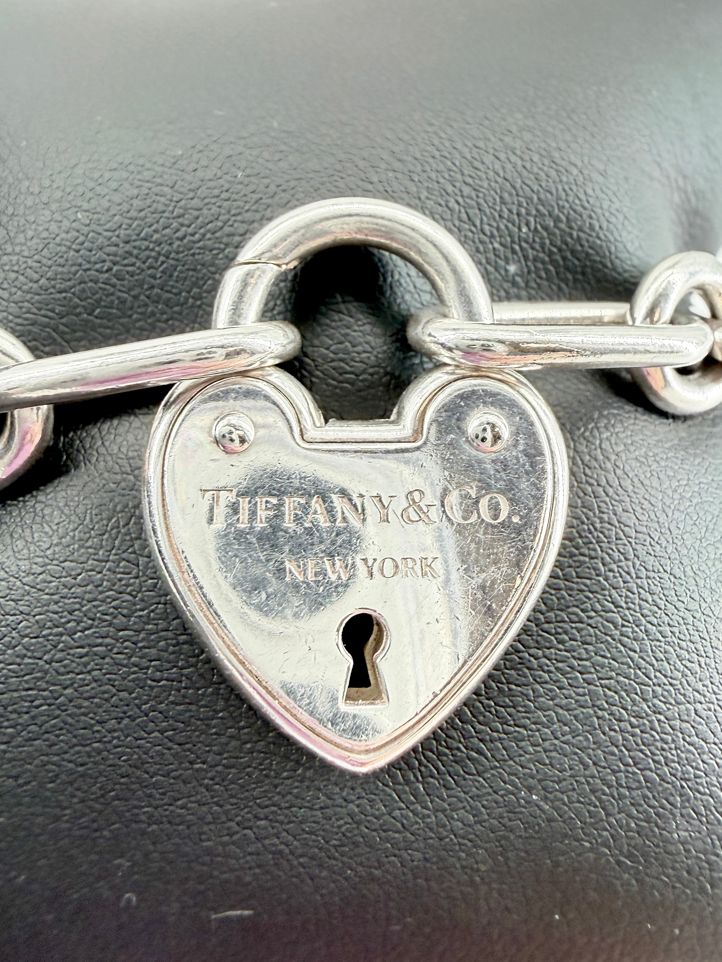 Tiffany & Co sterling silver heart lock bracelet