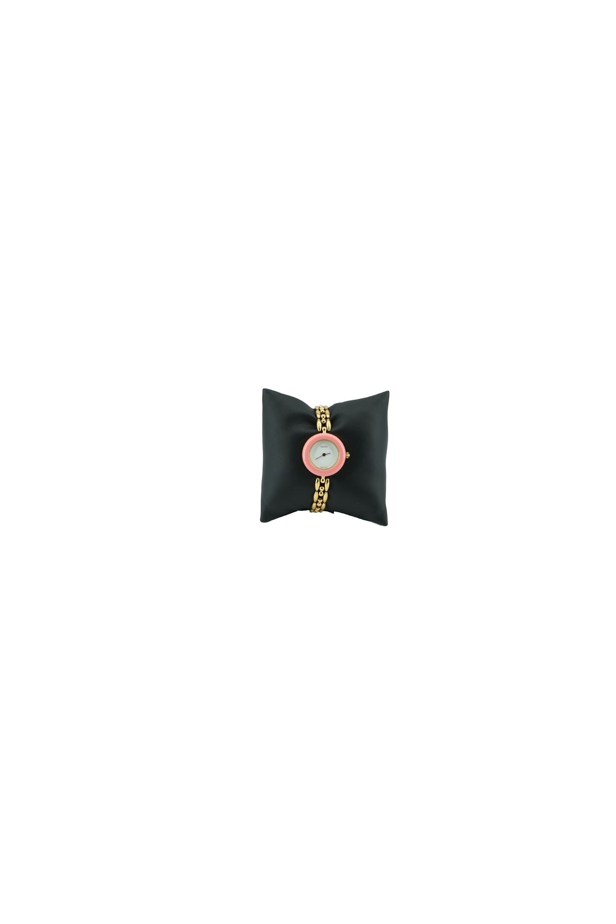 Gucci gold tone bead bracelet bezel watch with bezels/box