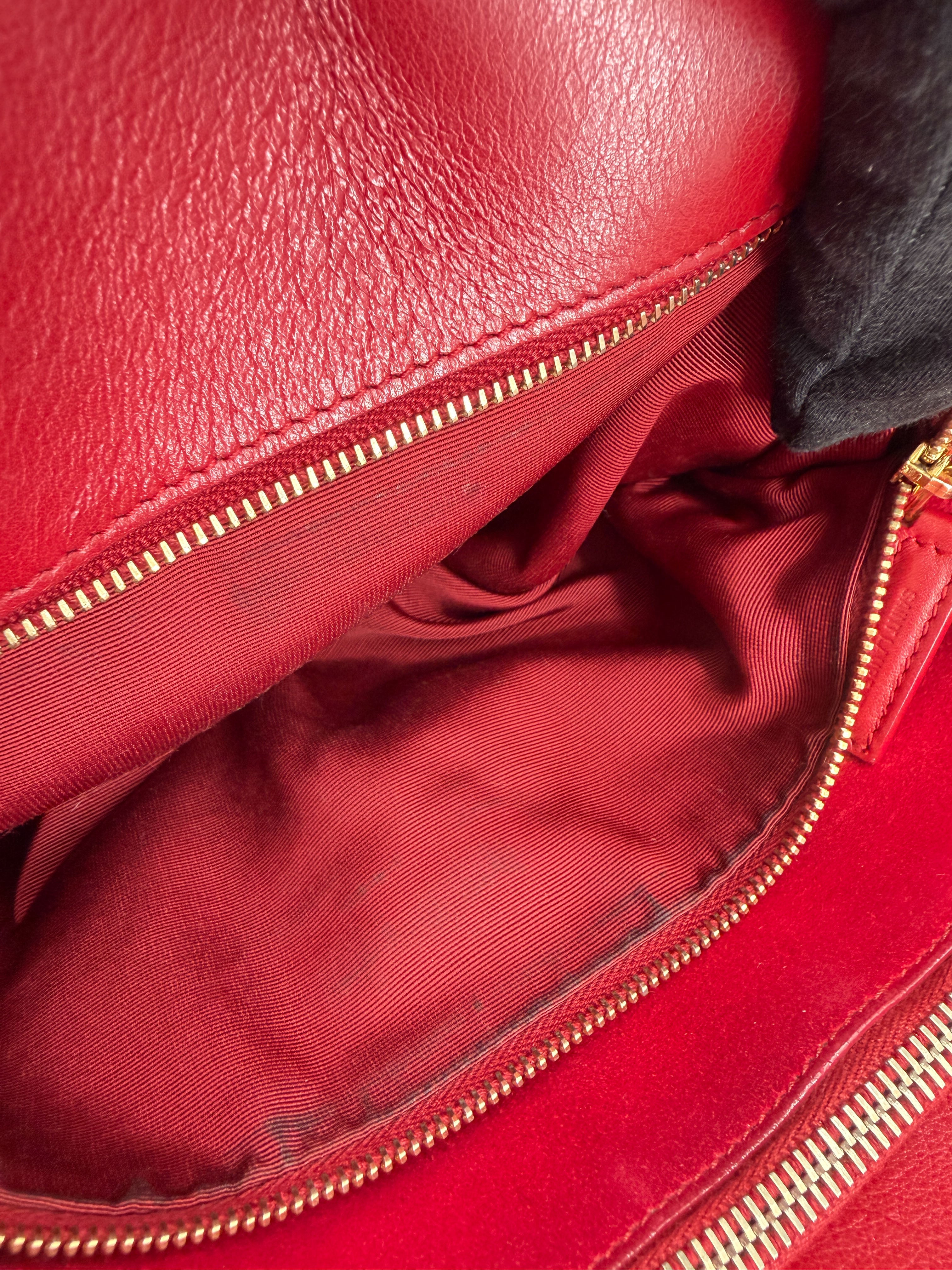 Saint Laurent red small Sac Du Jour 324823-527276