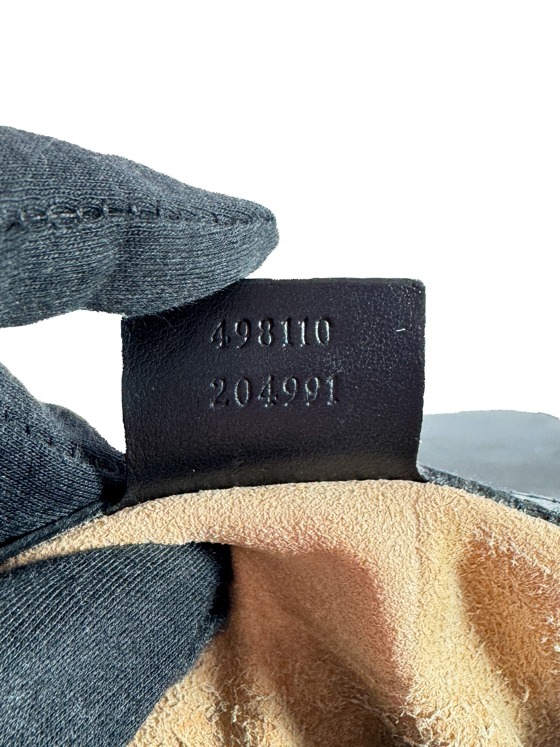 Gucci black leather Marmont top handle bag 498110204991