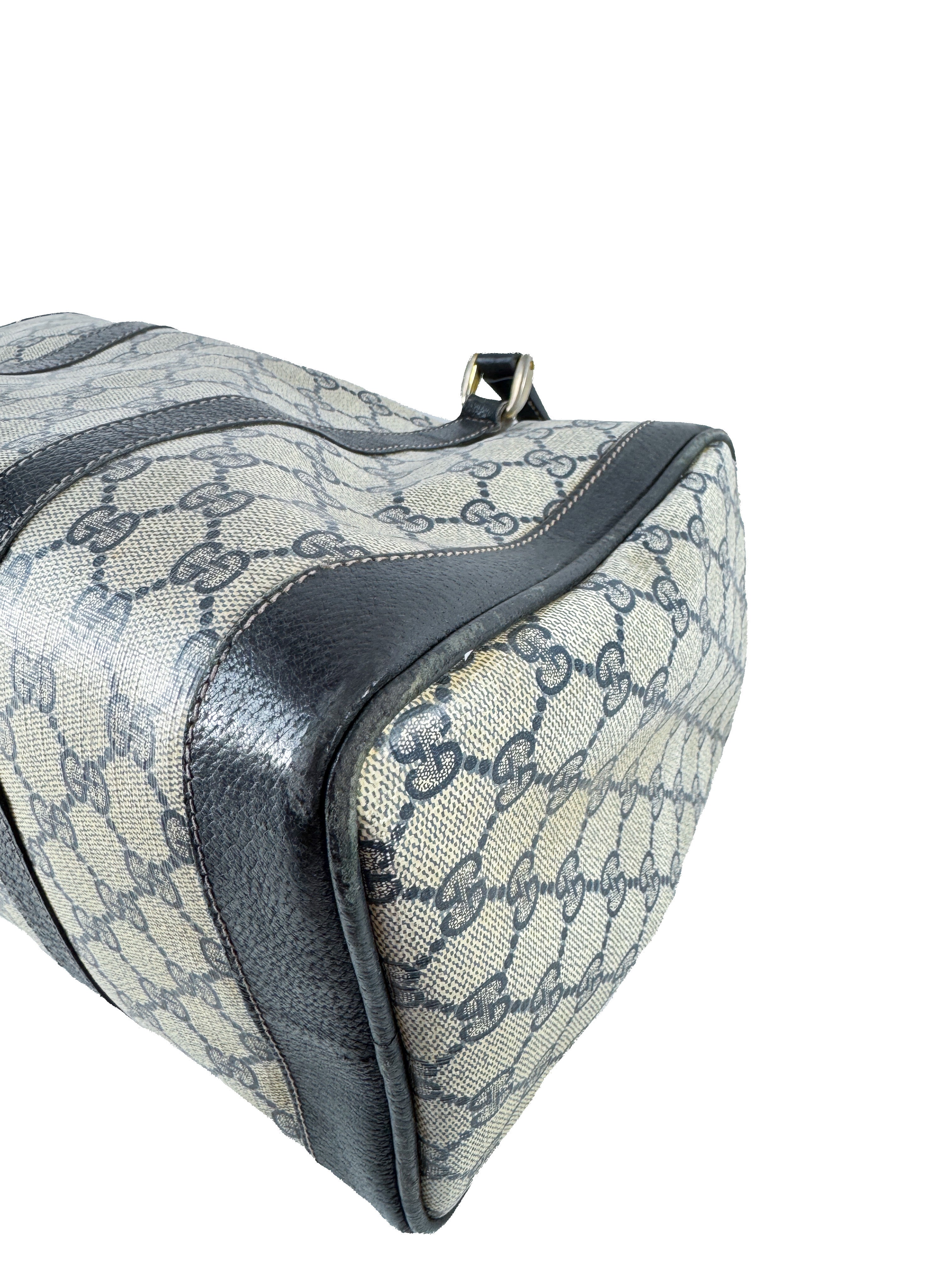 Gucci navy supreme boston bag 138