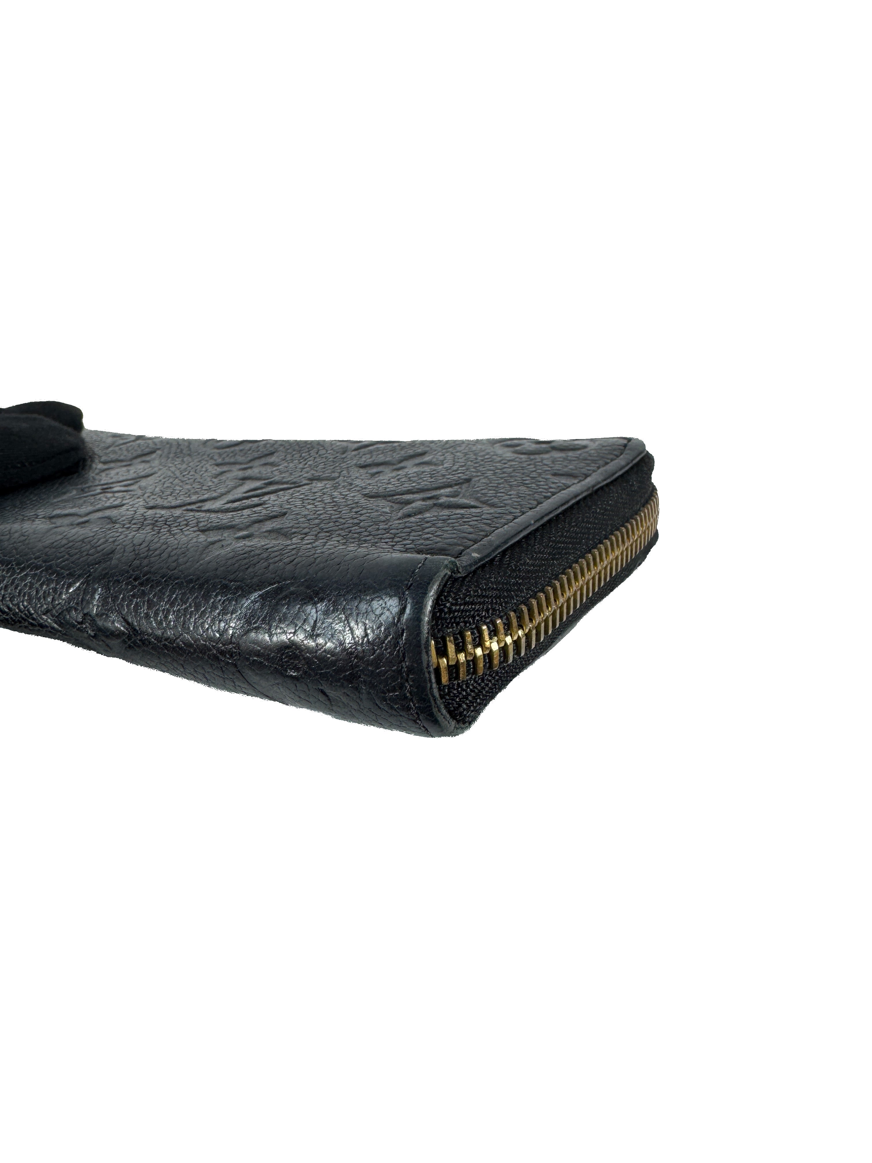 Louis Vuitton monogram empreinte leather black Clemence wallet SP2157
