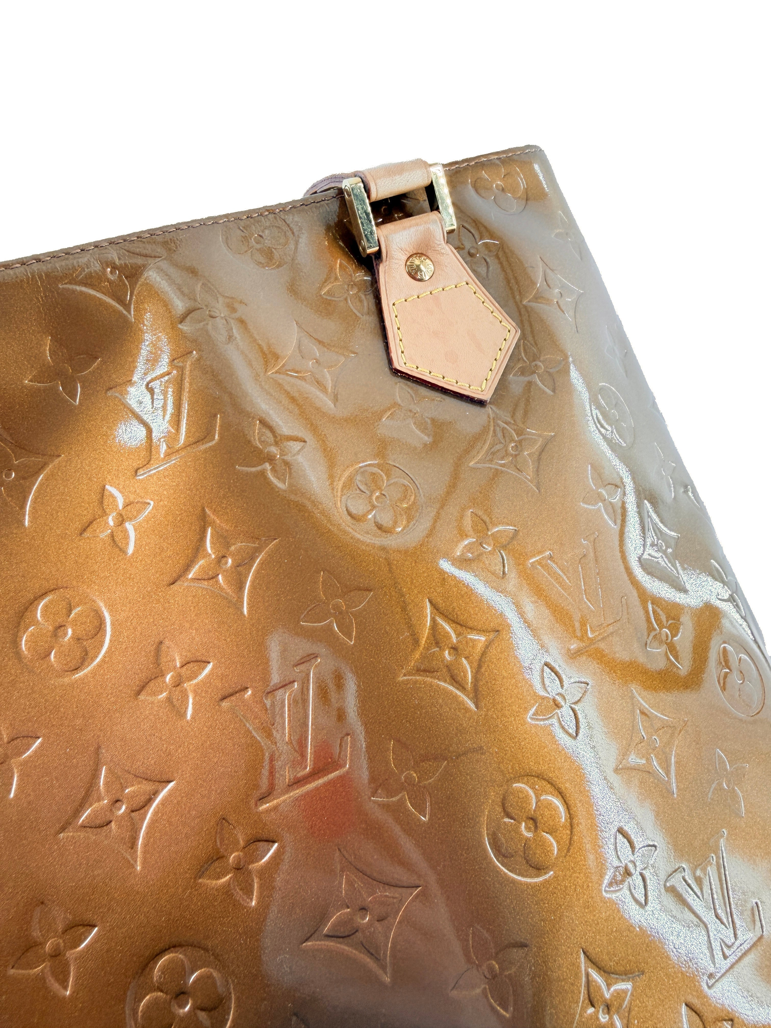 Louis Vuitton bronze vernis Houston tote LM0032