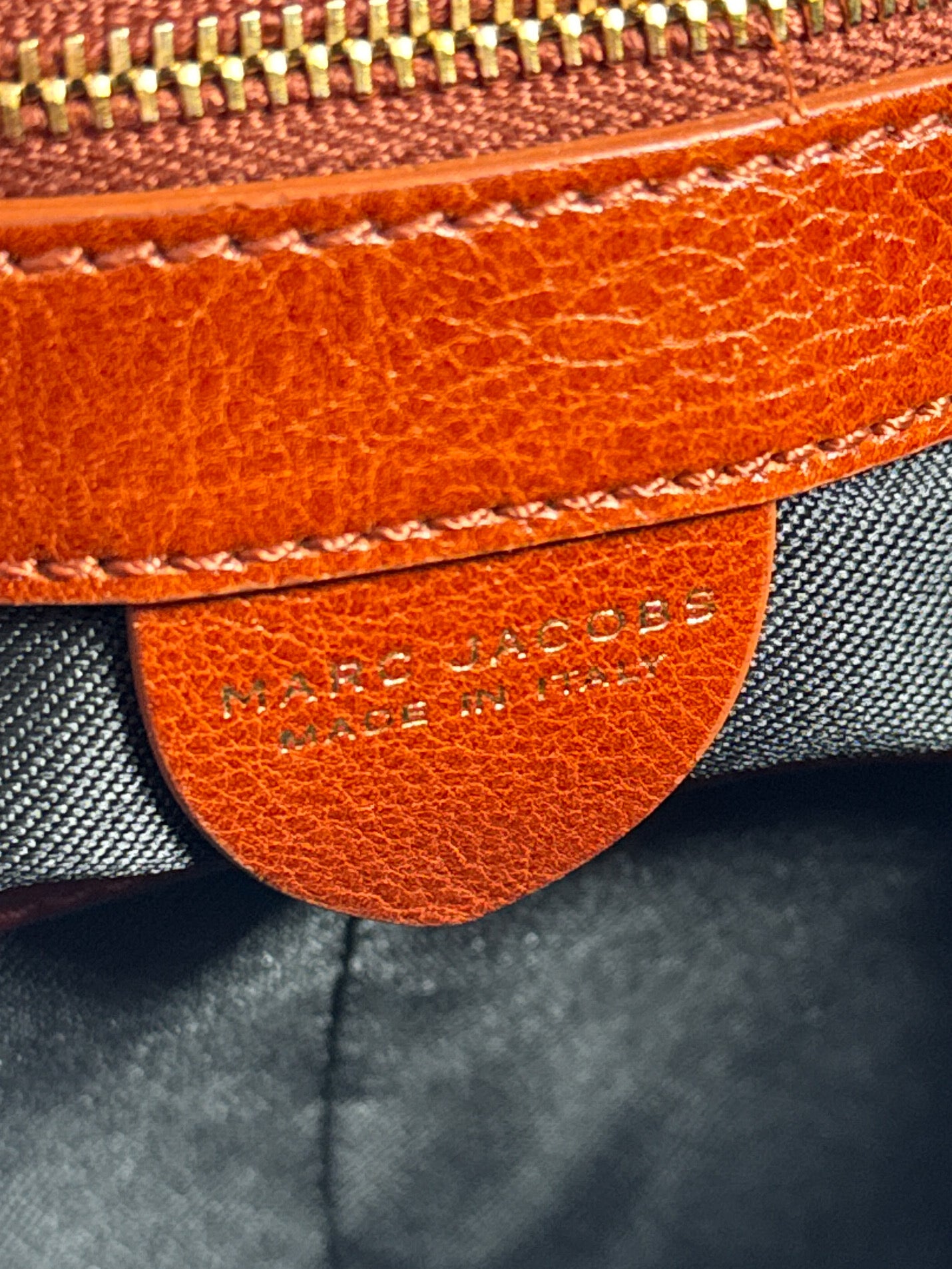 Marc Jacobs red brown leather shoulder bag