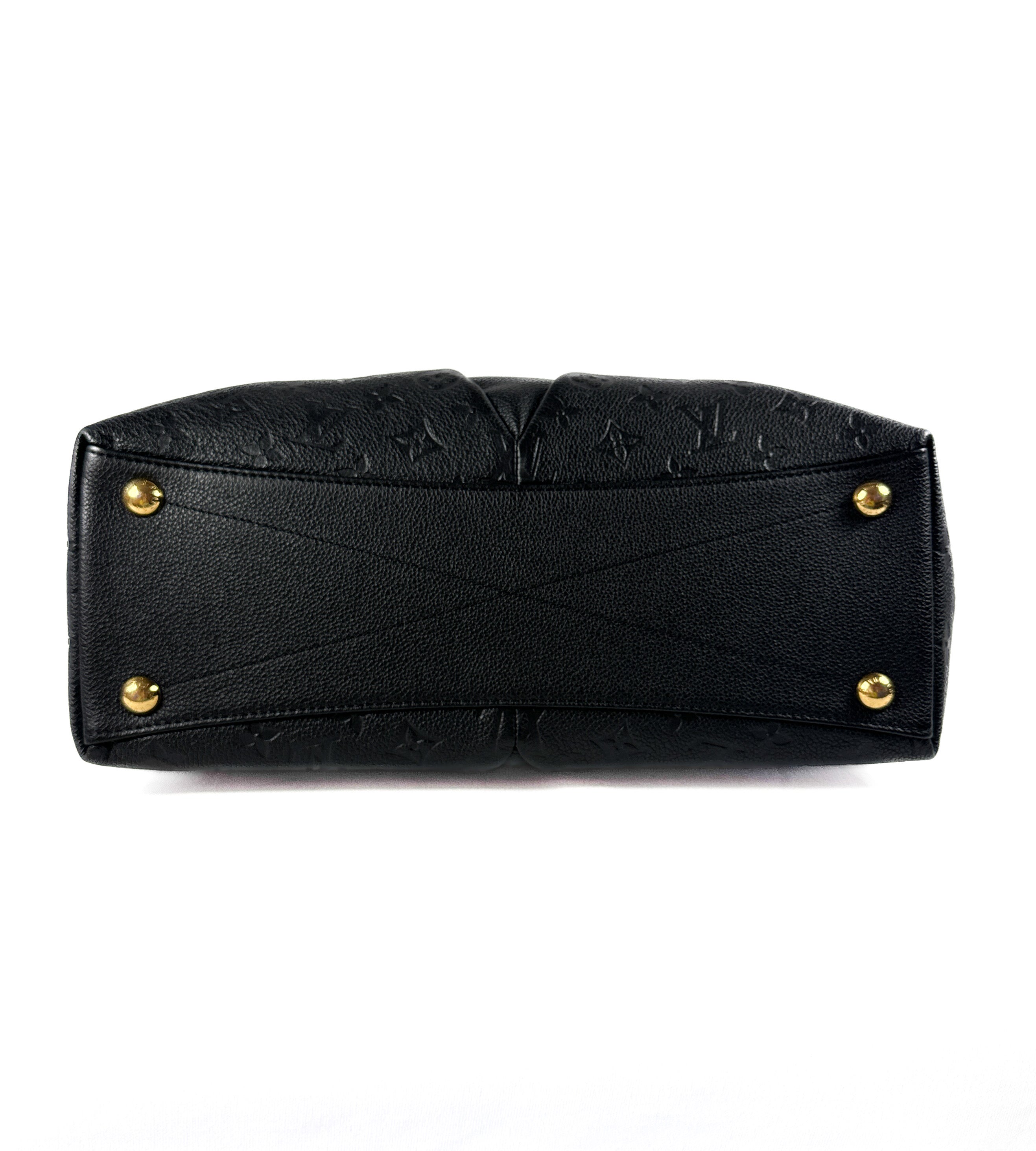 Louis Vuitton black Empreinte monogram V tote MM CA1129 retail $2990