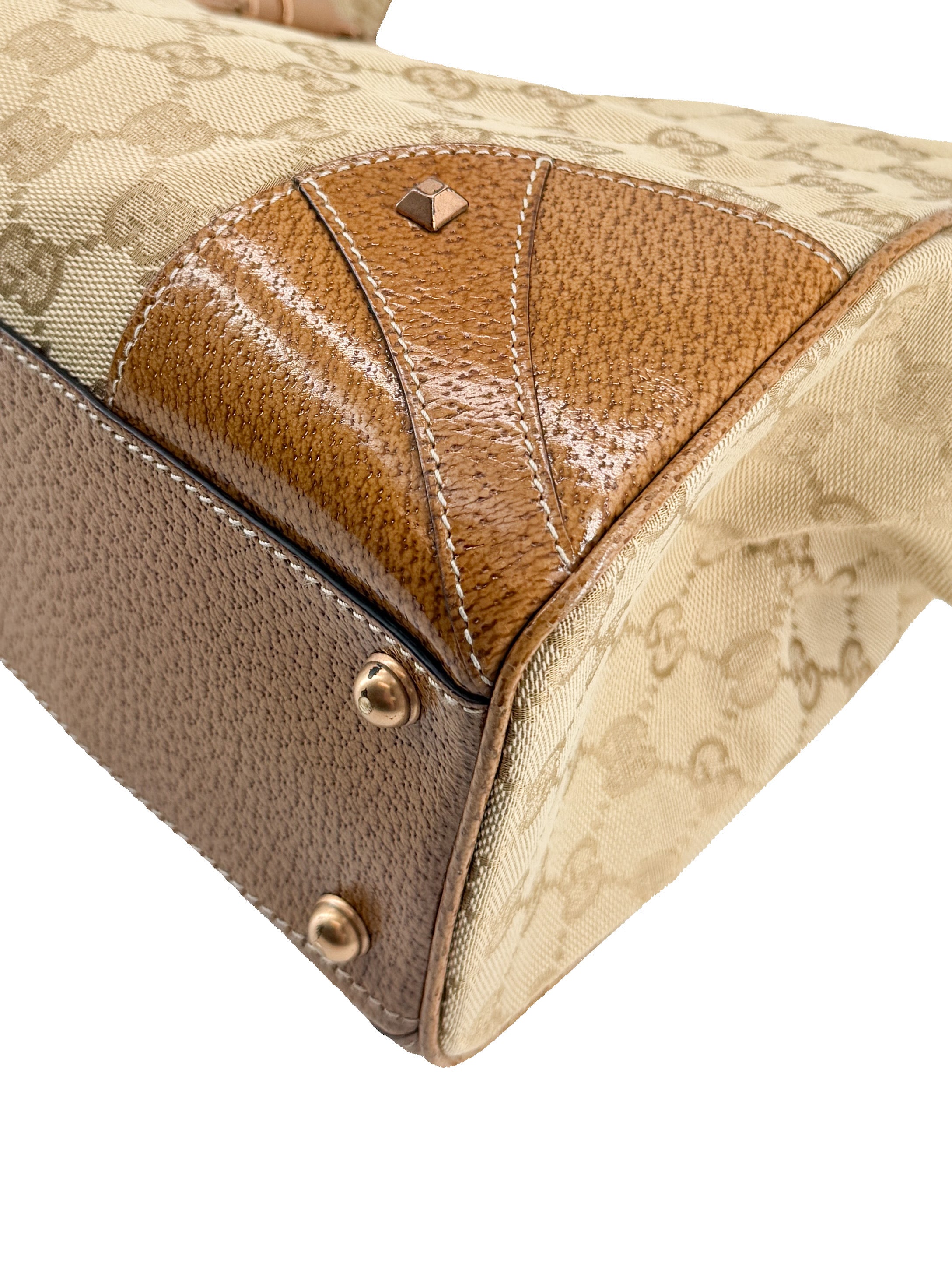 Gucci brown GG canvas Bardot shoulder bag 124404 203414