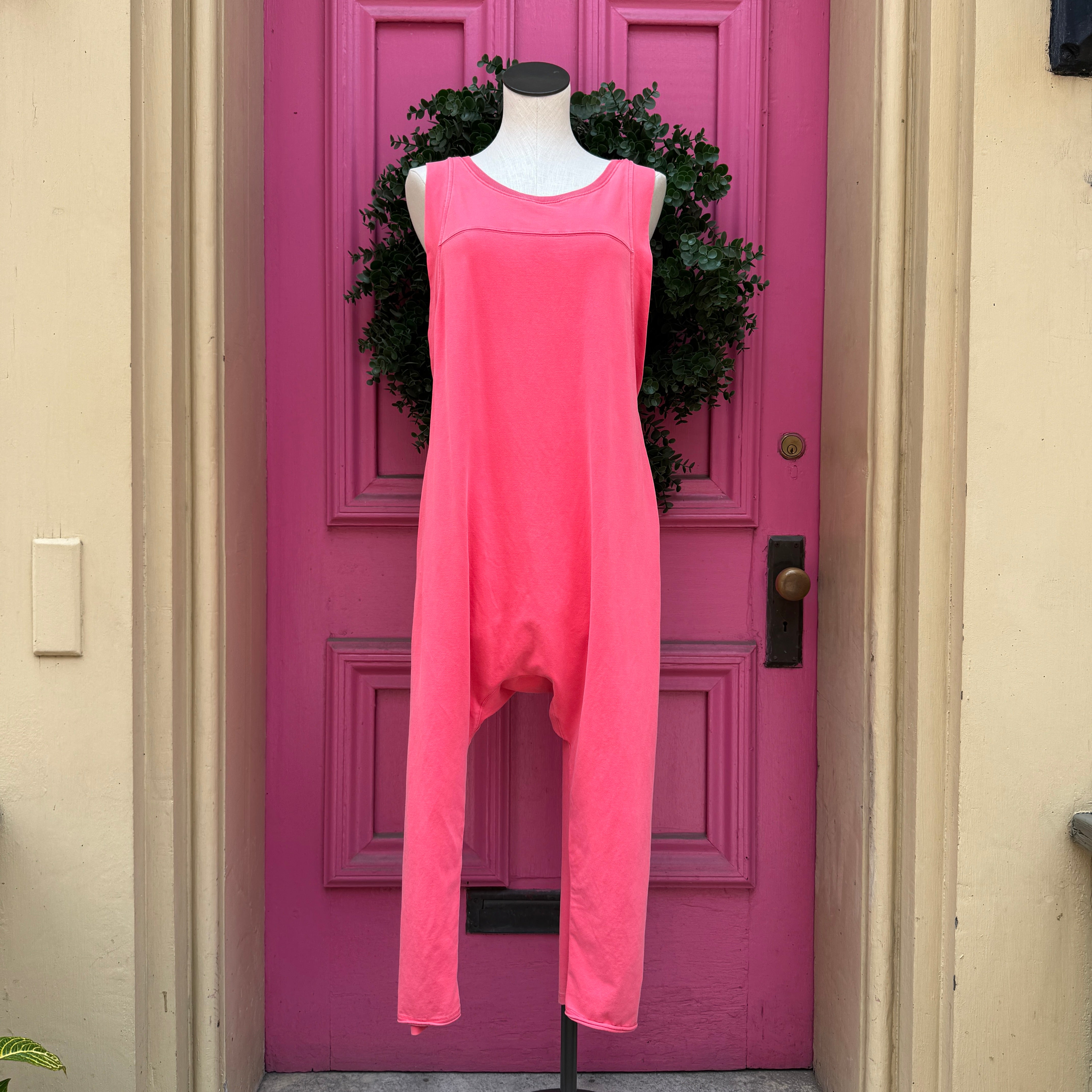 Free People Movement neon pink jumpsuit size S