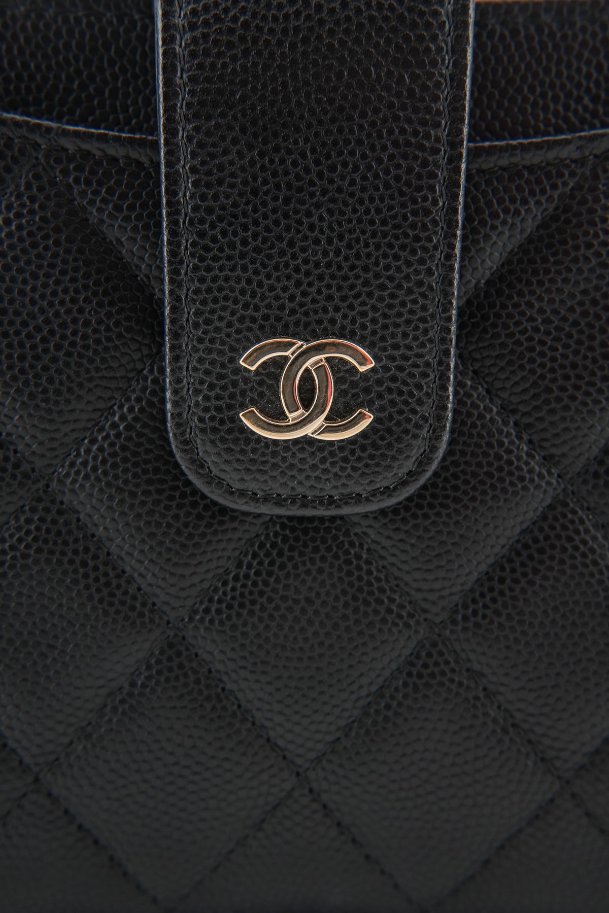 Chanel caviar quilted classic strap pouch long wallet 28686501