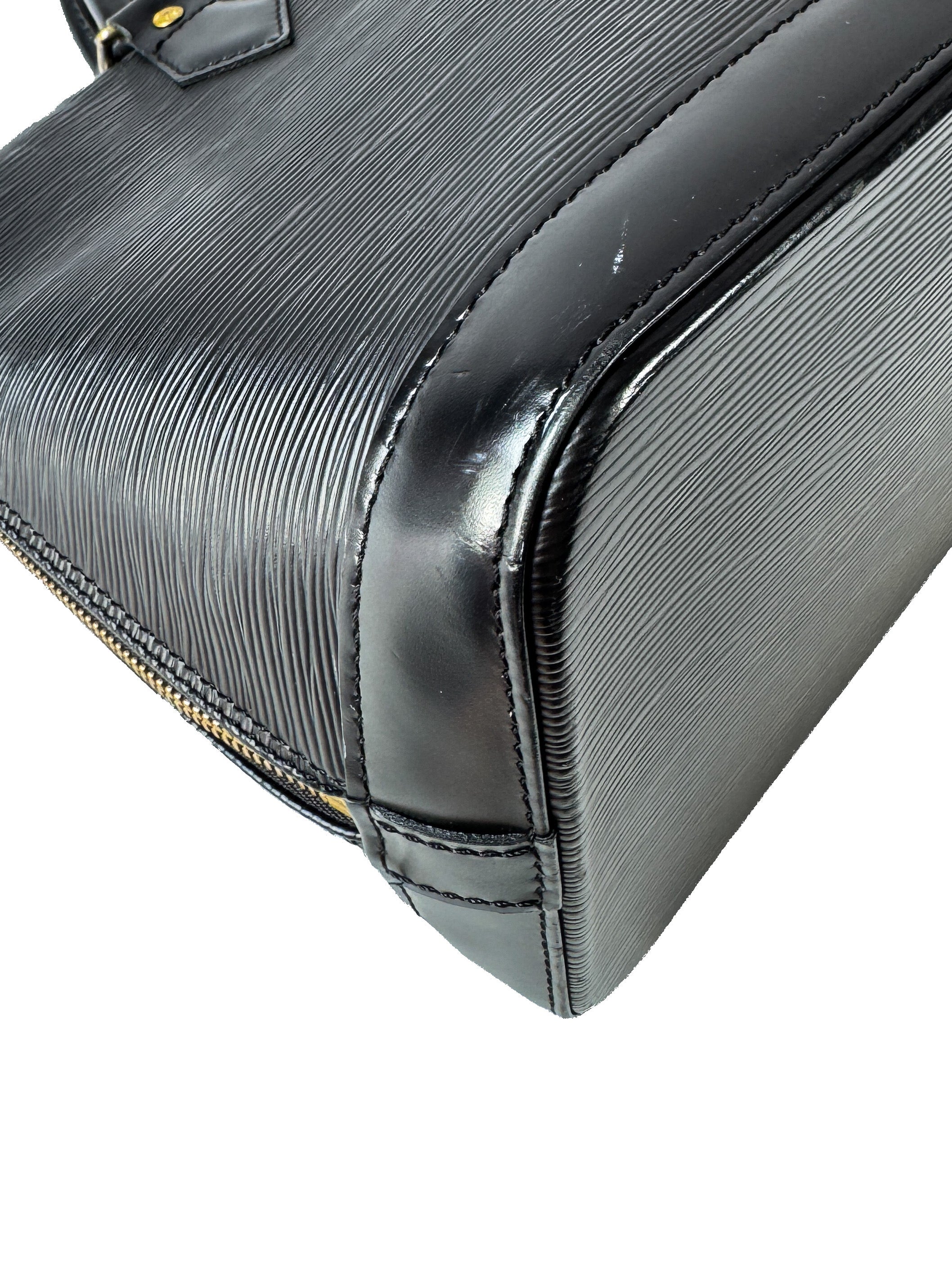 Louis Vuitton black leather Epi Alma FL1002