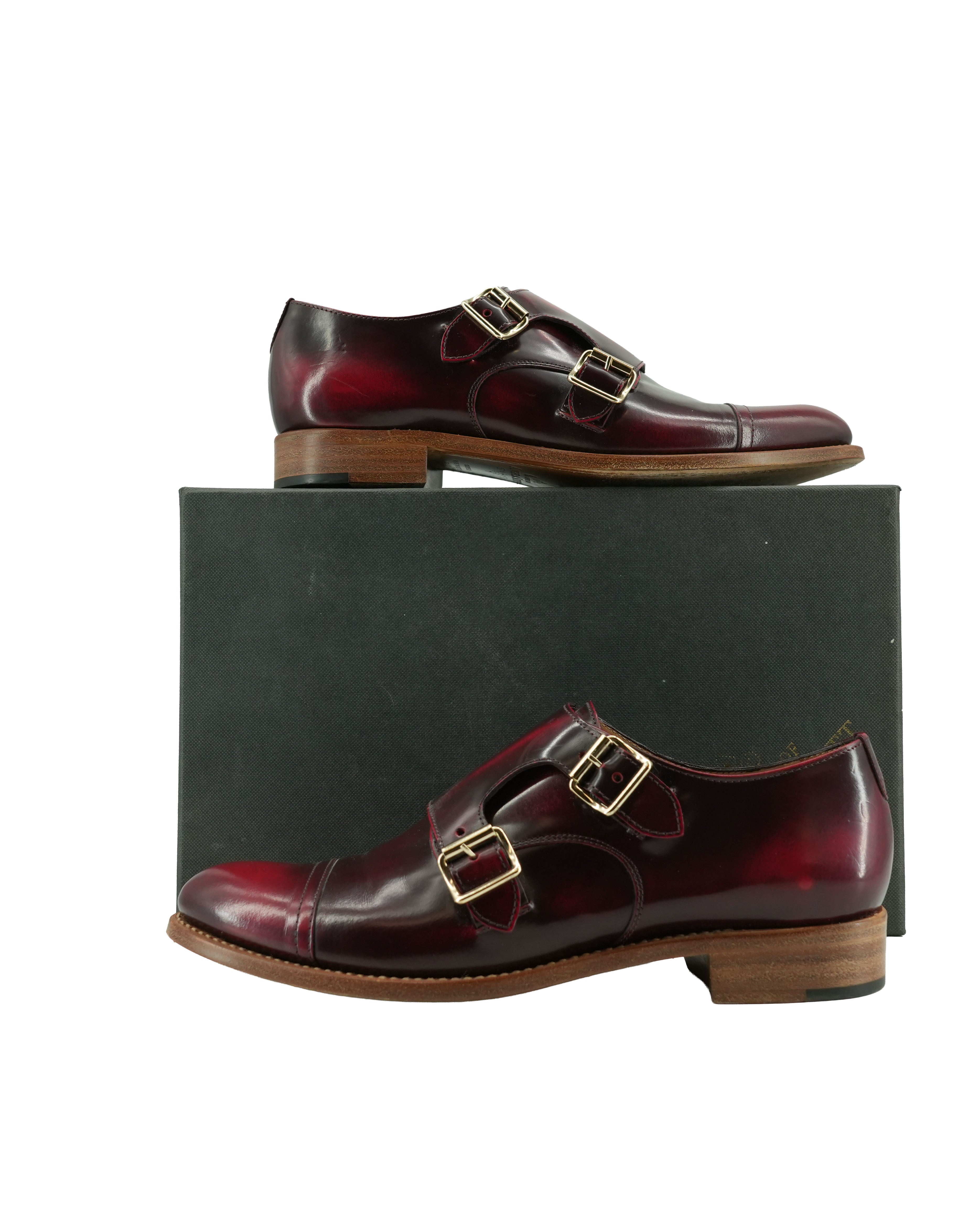 The Office of Angela Scott scarlet leather Mr. Colin oxfords size 38.5 (8.5)
