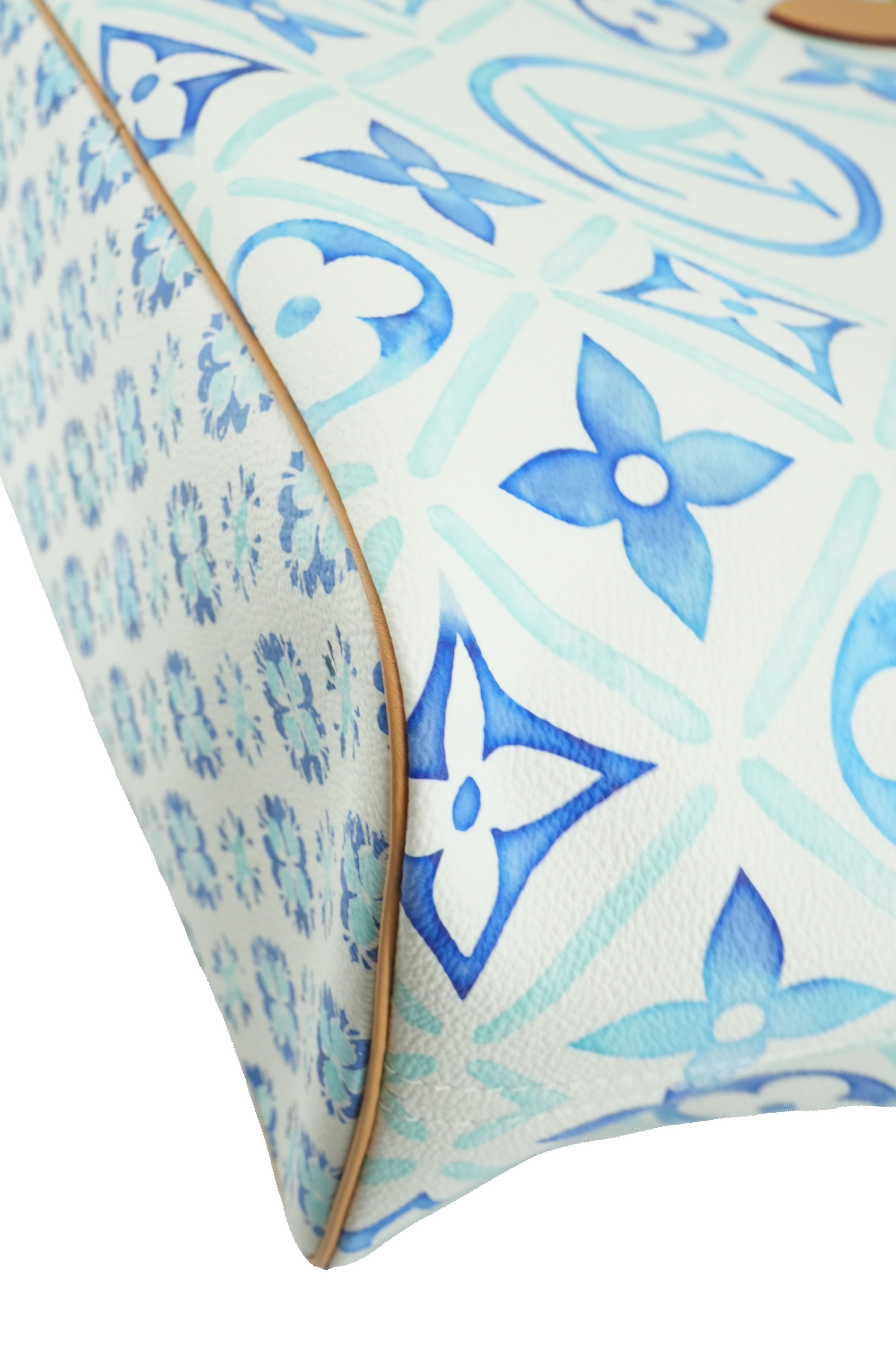 Louis Vuitton monogram Tiles by the Pool Neverfull MM lagoon blue NFC