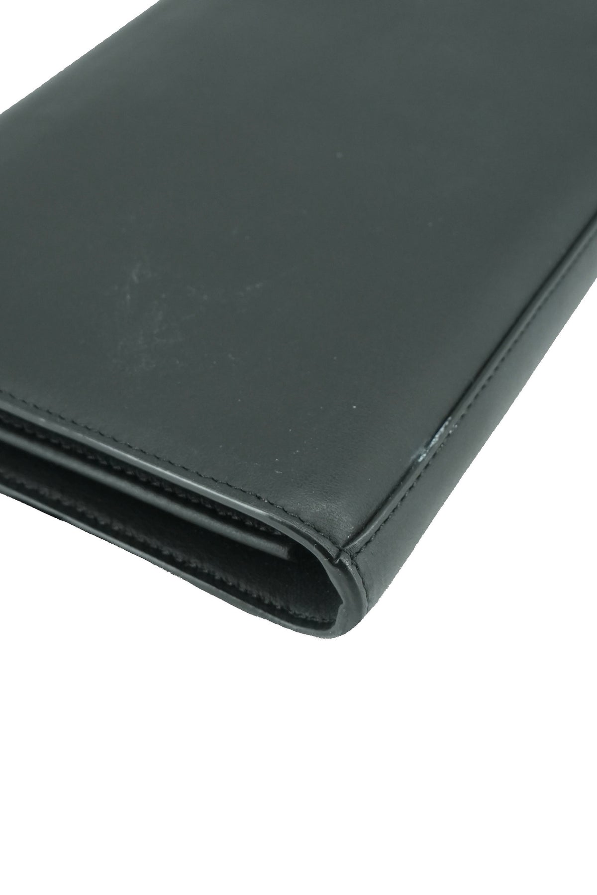 Fendi black leather floral chain wallet 8BS004 A0KZ 179-8210