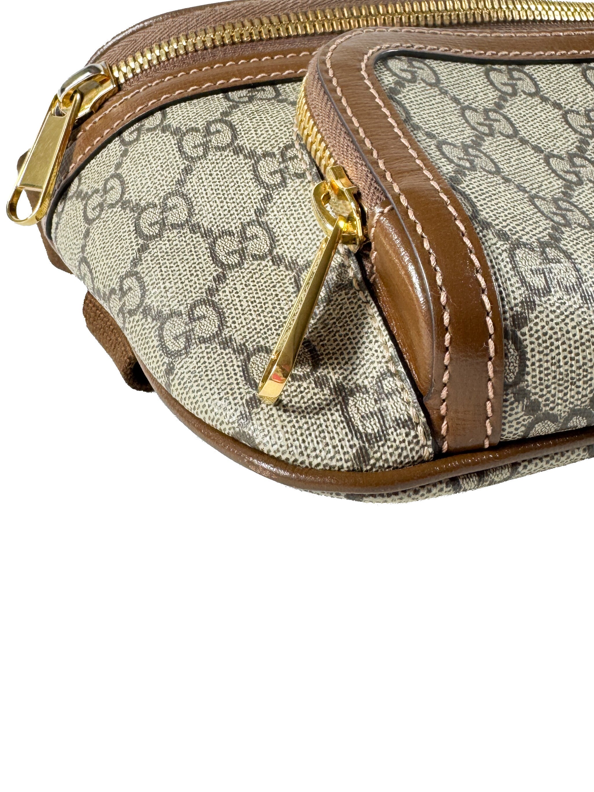 Gucci brown Supreme monogram retro G belt bag 486628