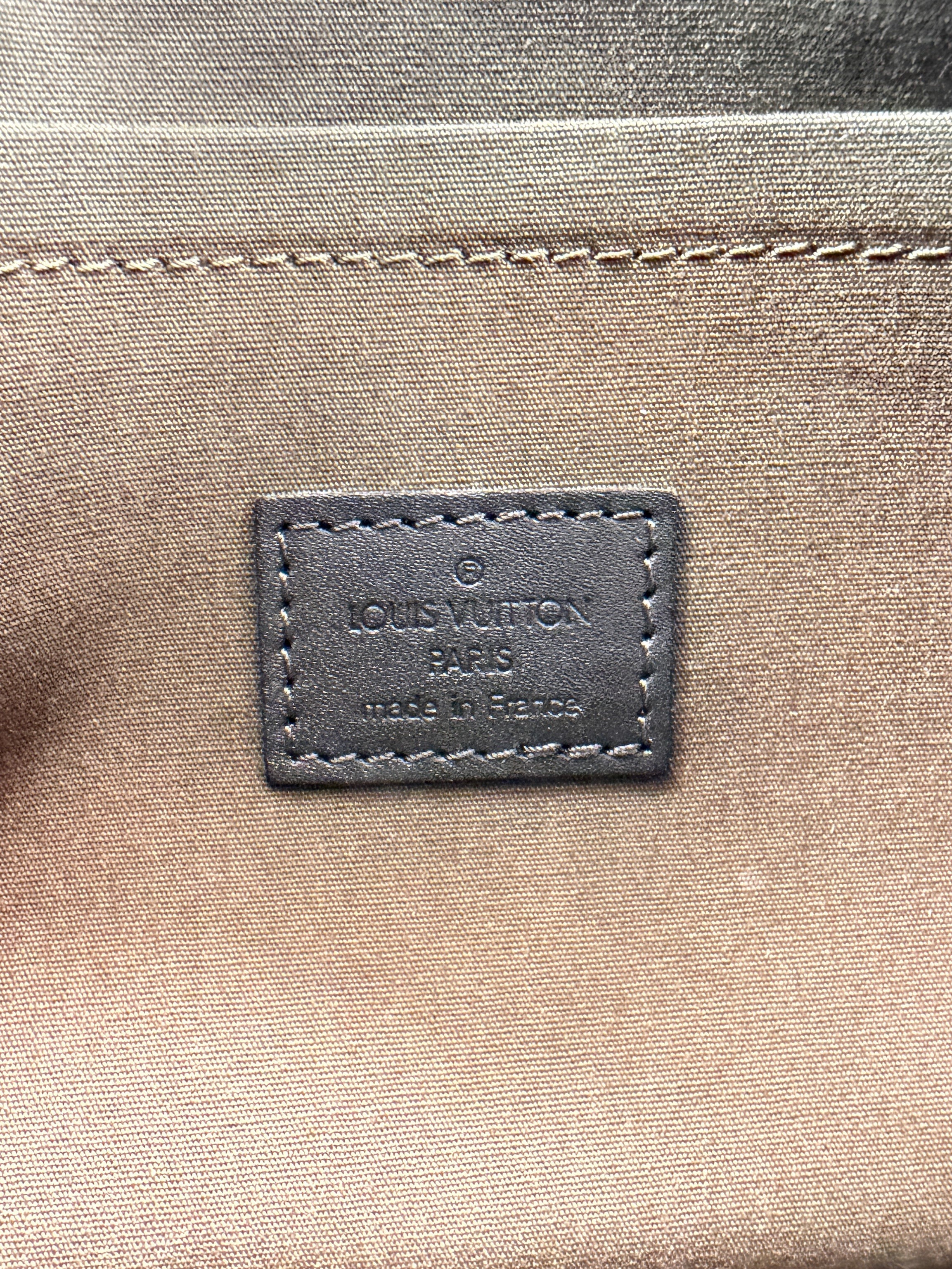 Louis Vuitton green mini lin Pochette Kathleen TH0054