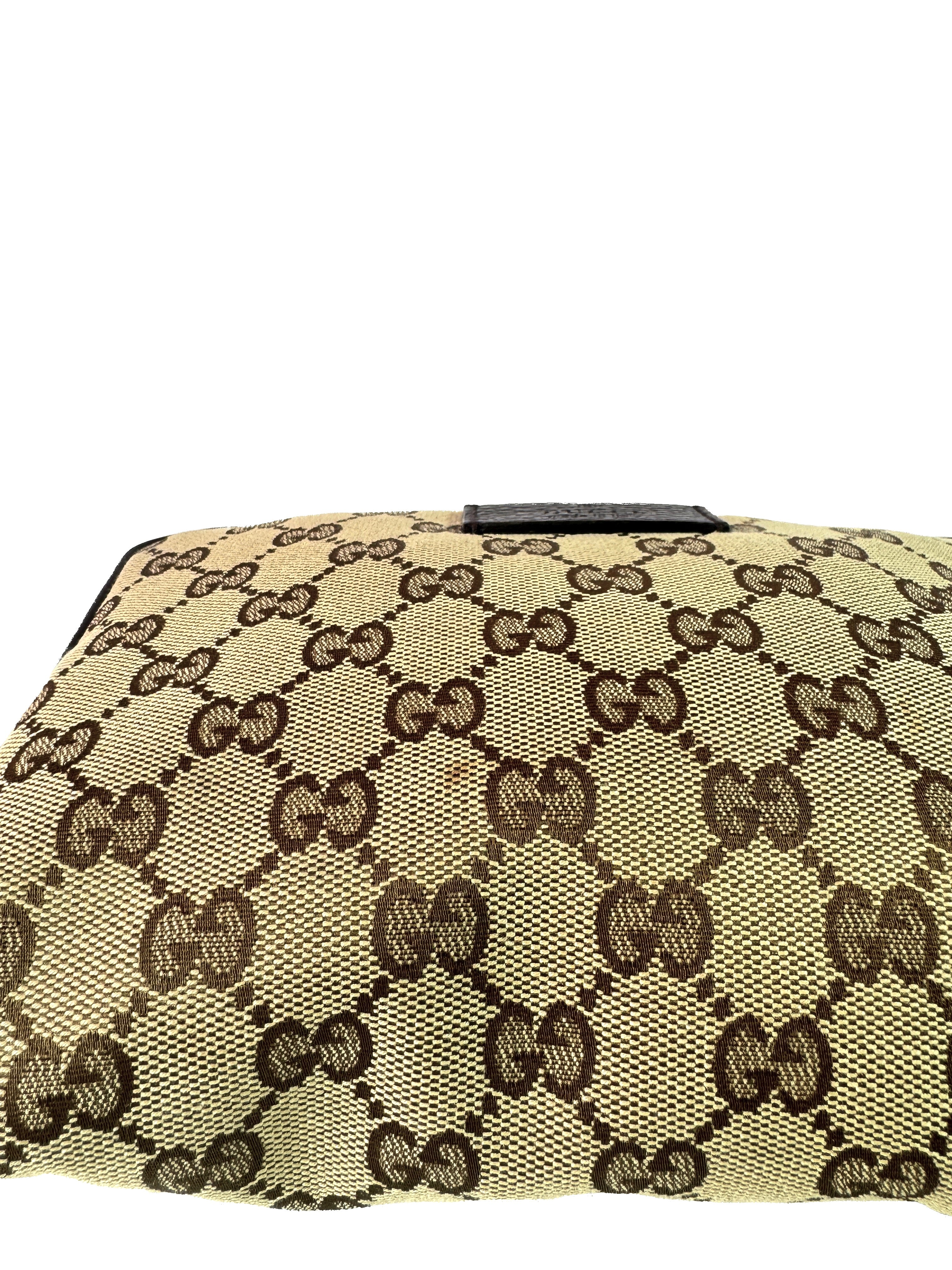 Gucci brown GG monogram waist belt bag 449174 527066