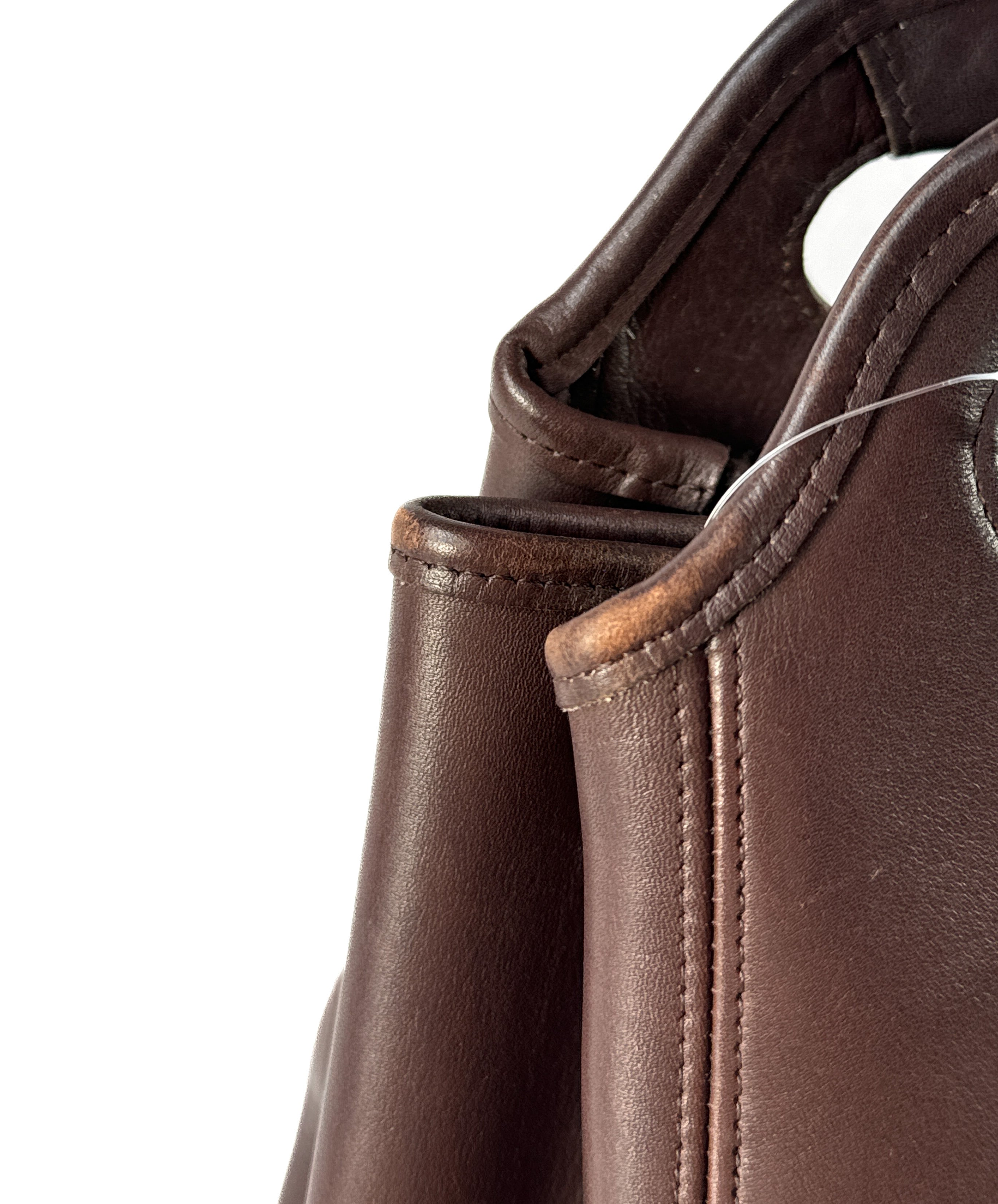 Coach dark brown leather drawstring backpack vintage 1996