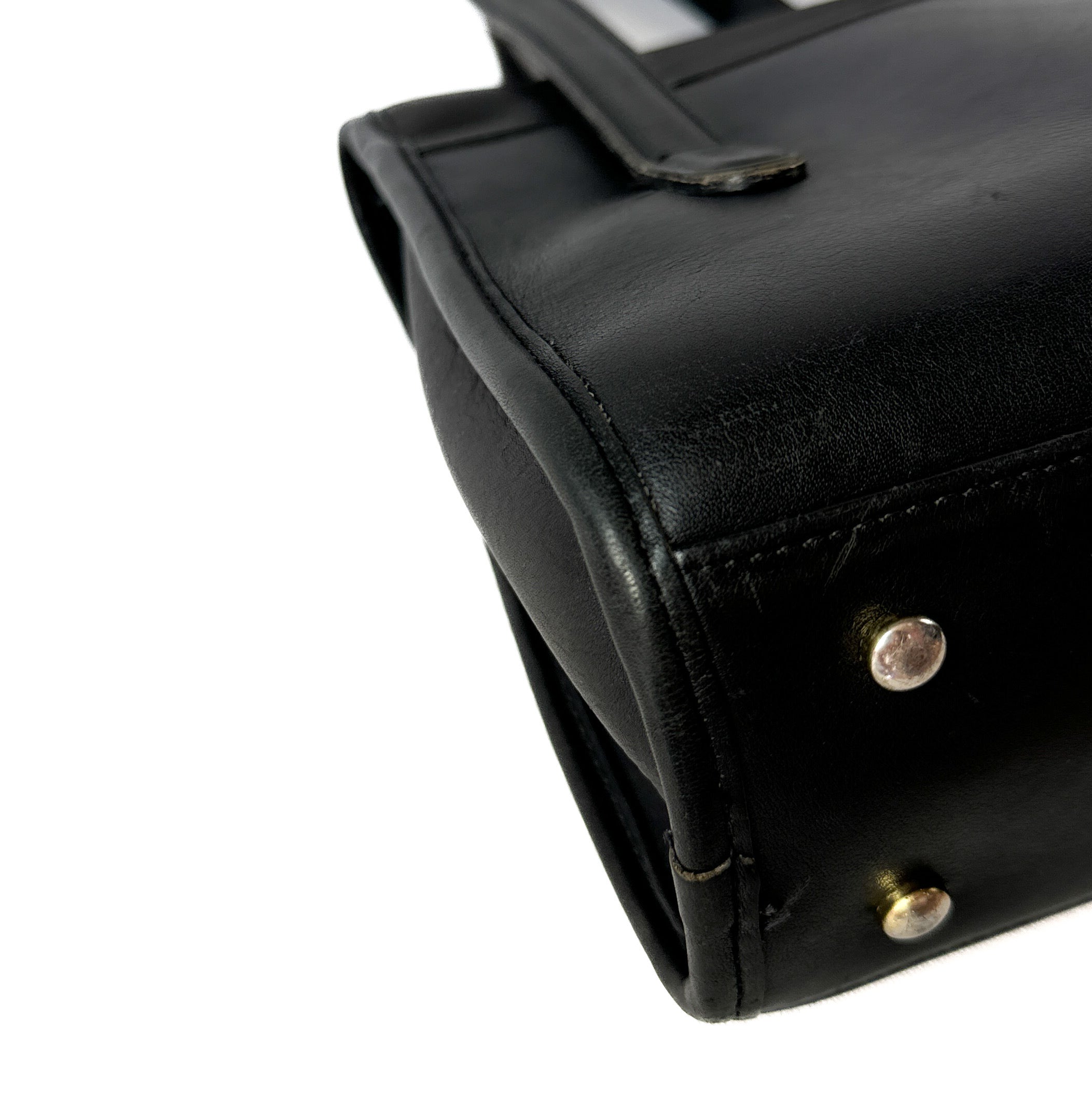 Coach black leather vintage Belmont satchel 9088