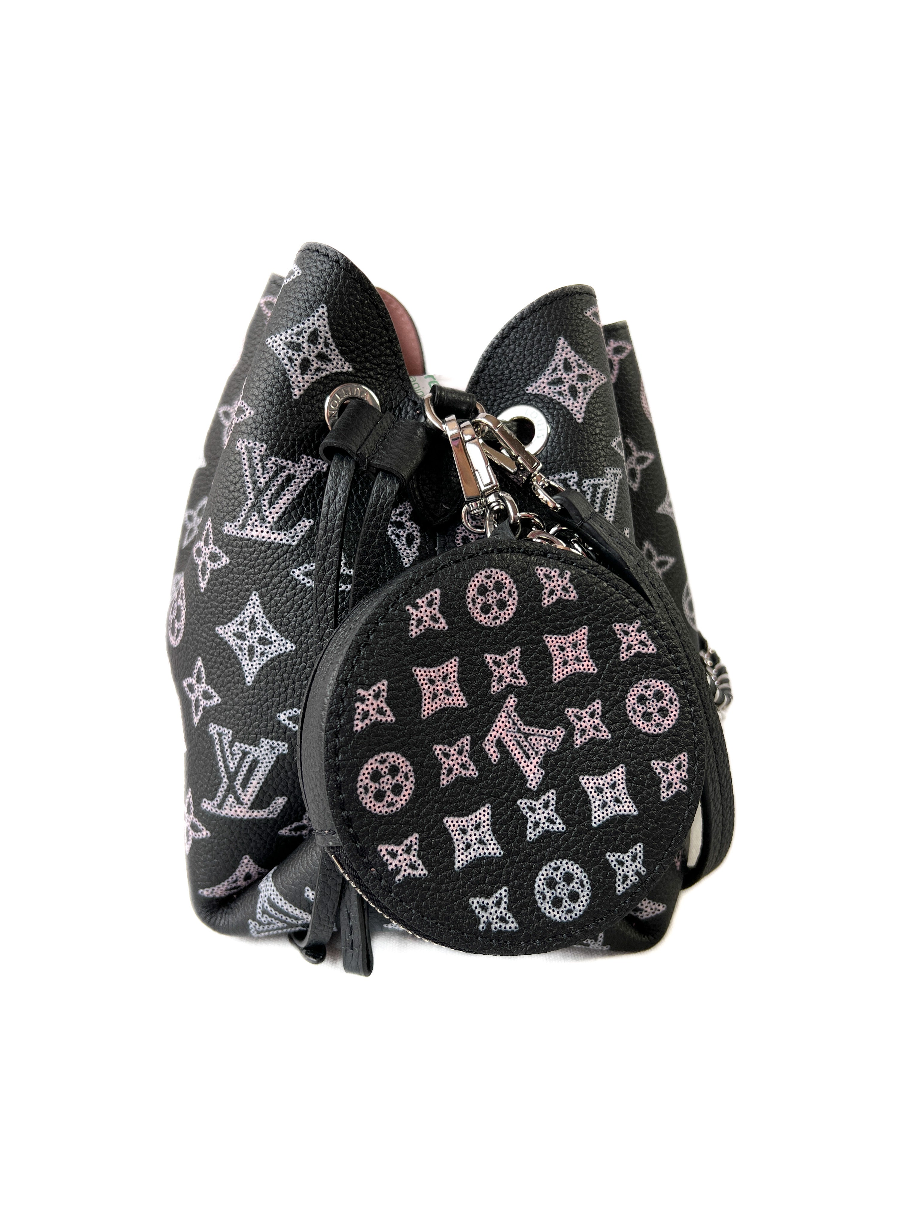 Louis Vuitton black multi color Bella Mahina bucket crossbody