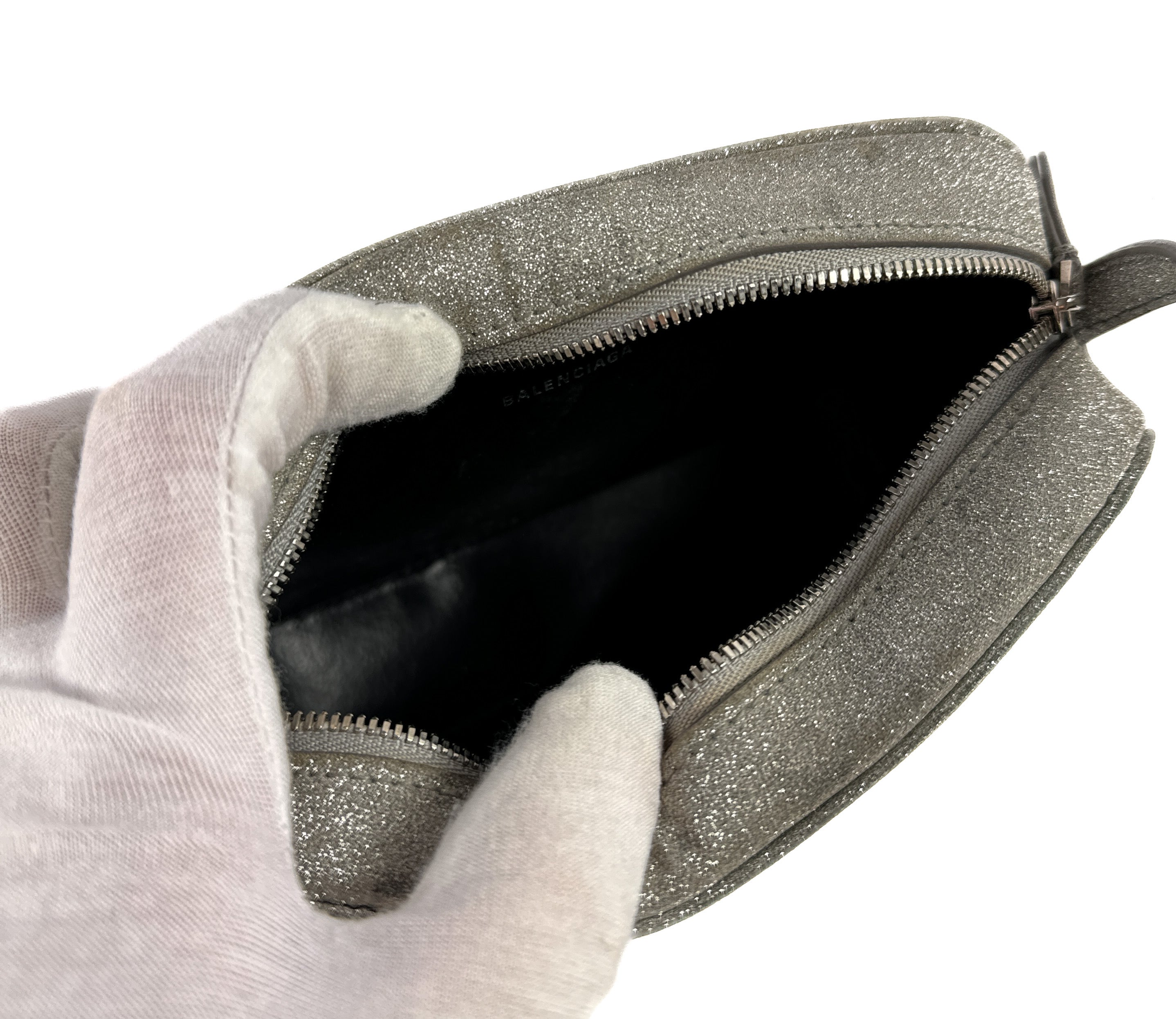 Balenciaga silver glitter everyday camera bag **as is**