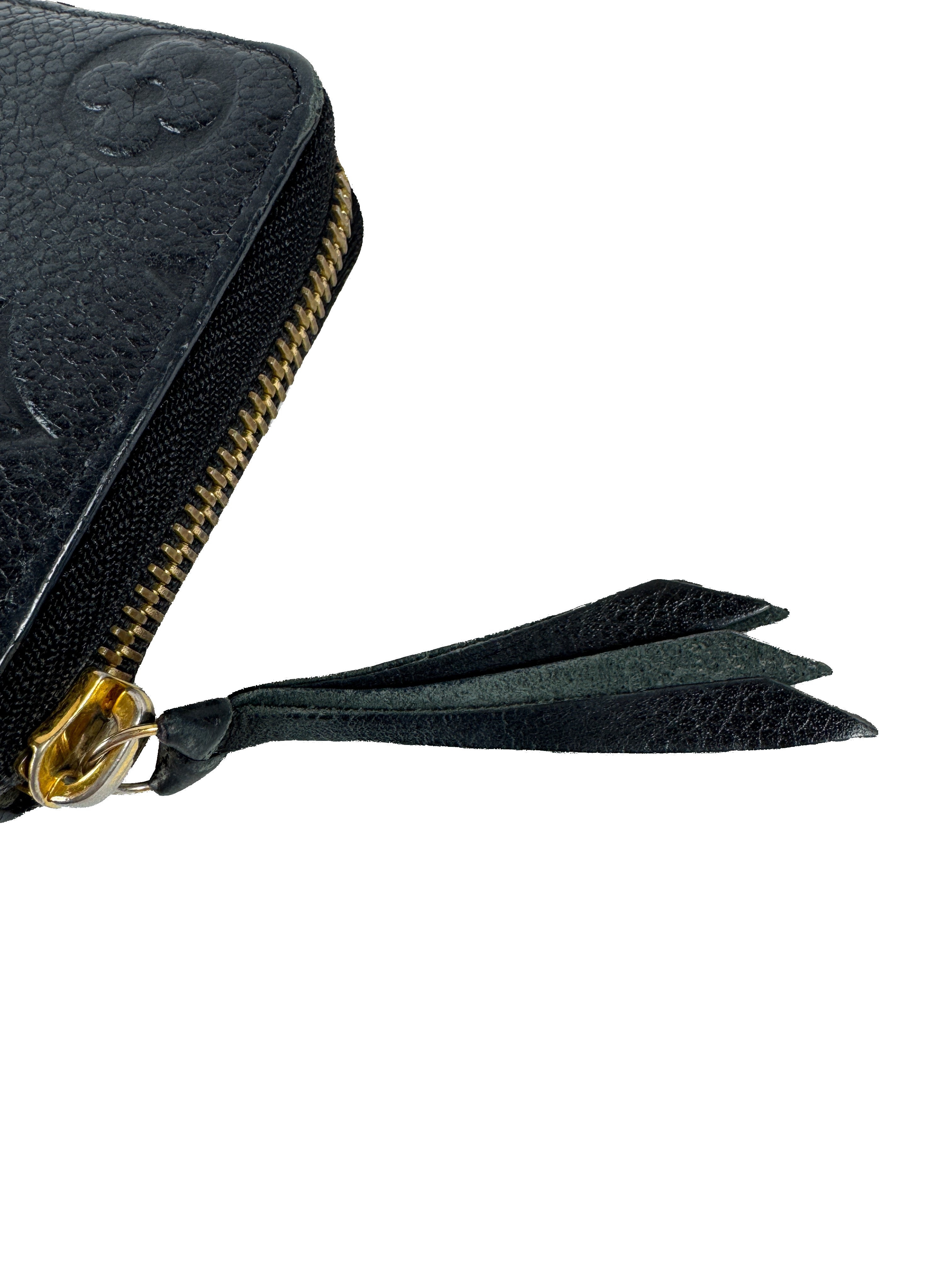 Louis Vuitton monogram empreinte leather black Clemence wallet SP2157