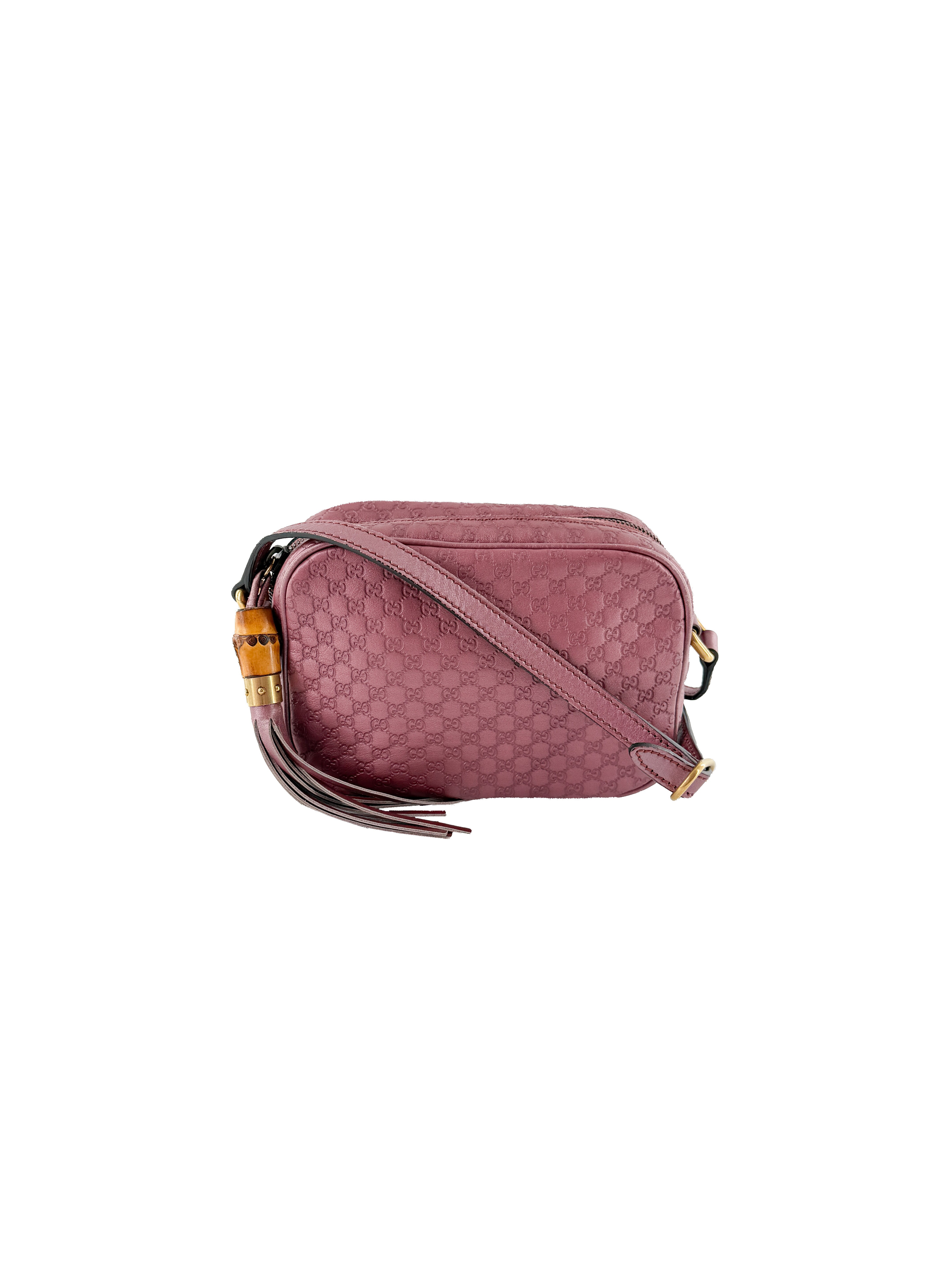 Gucci pink GG microguccissima Sunshine disco leather crossbody 209533 525040