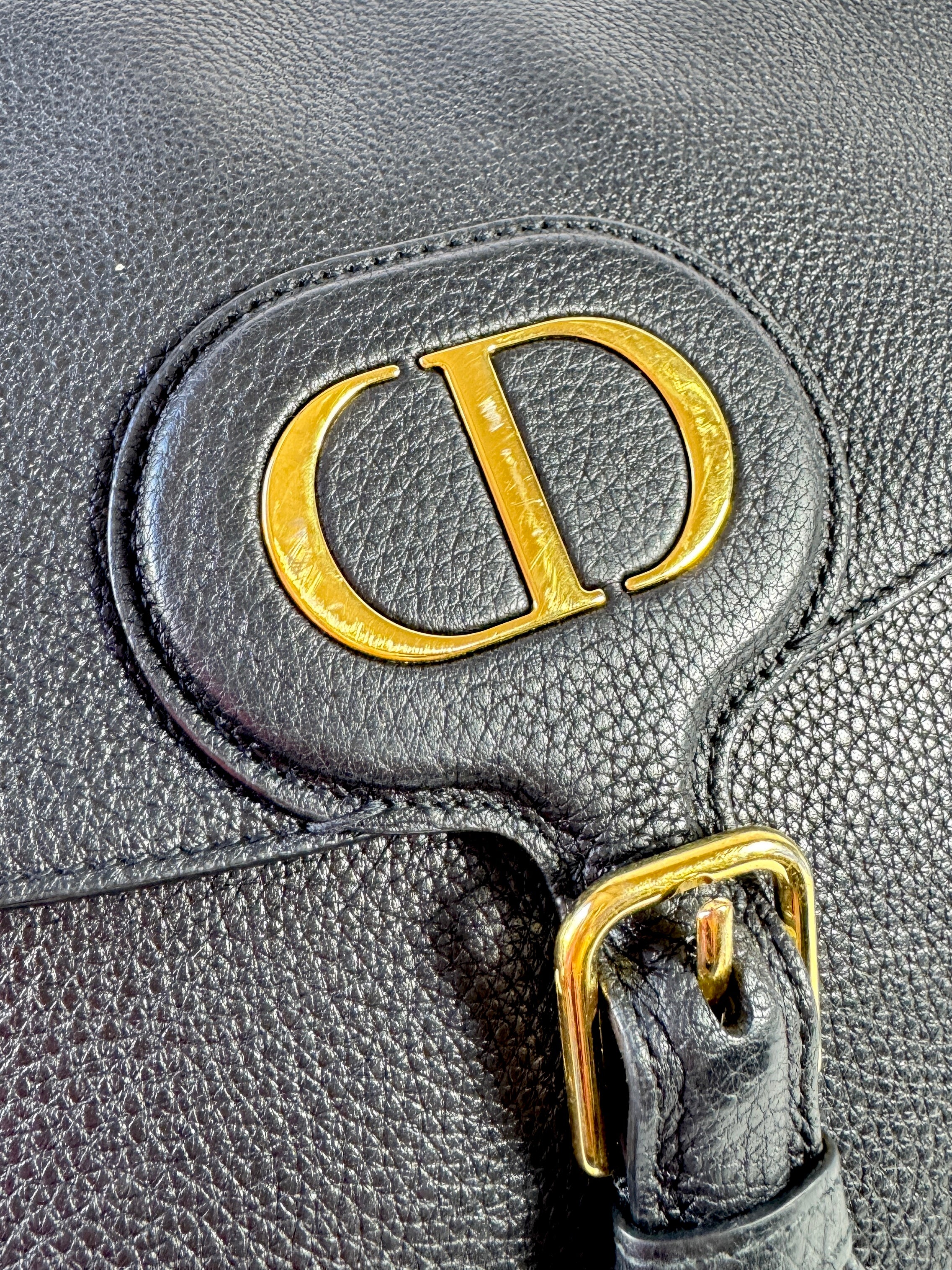 Dior black leather Bobby grained calfksin shoulder bag 06-BO-0214(2024)