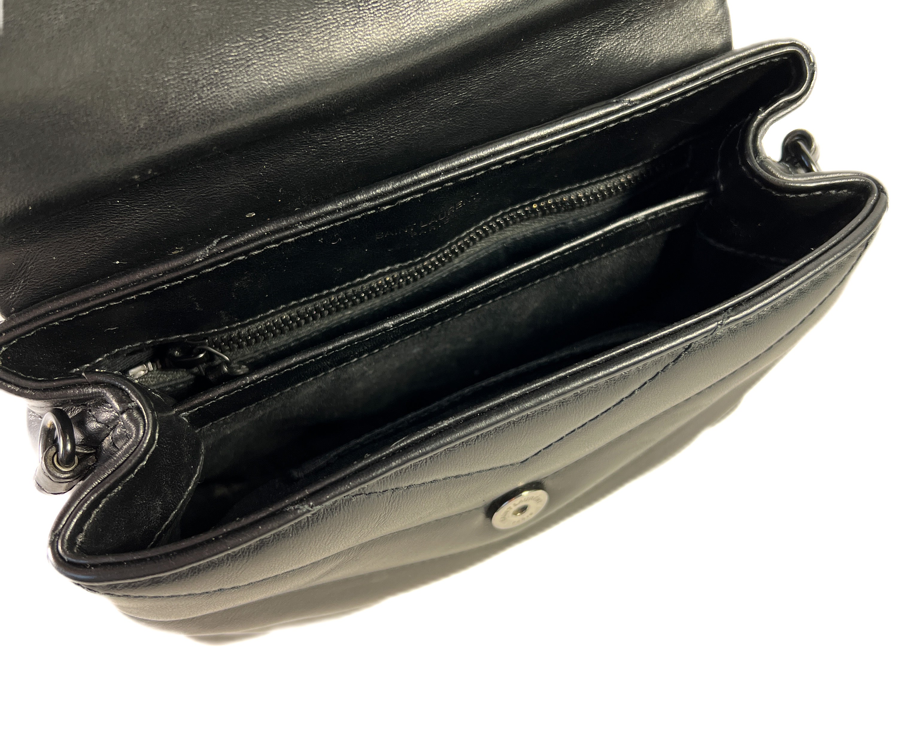 Saint Laurent black leather toy loulou crossbody