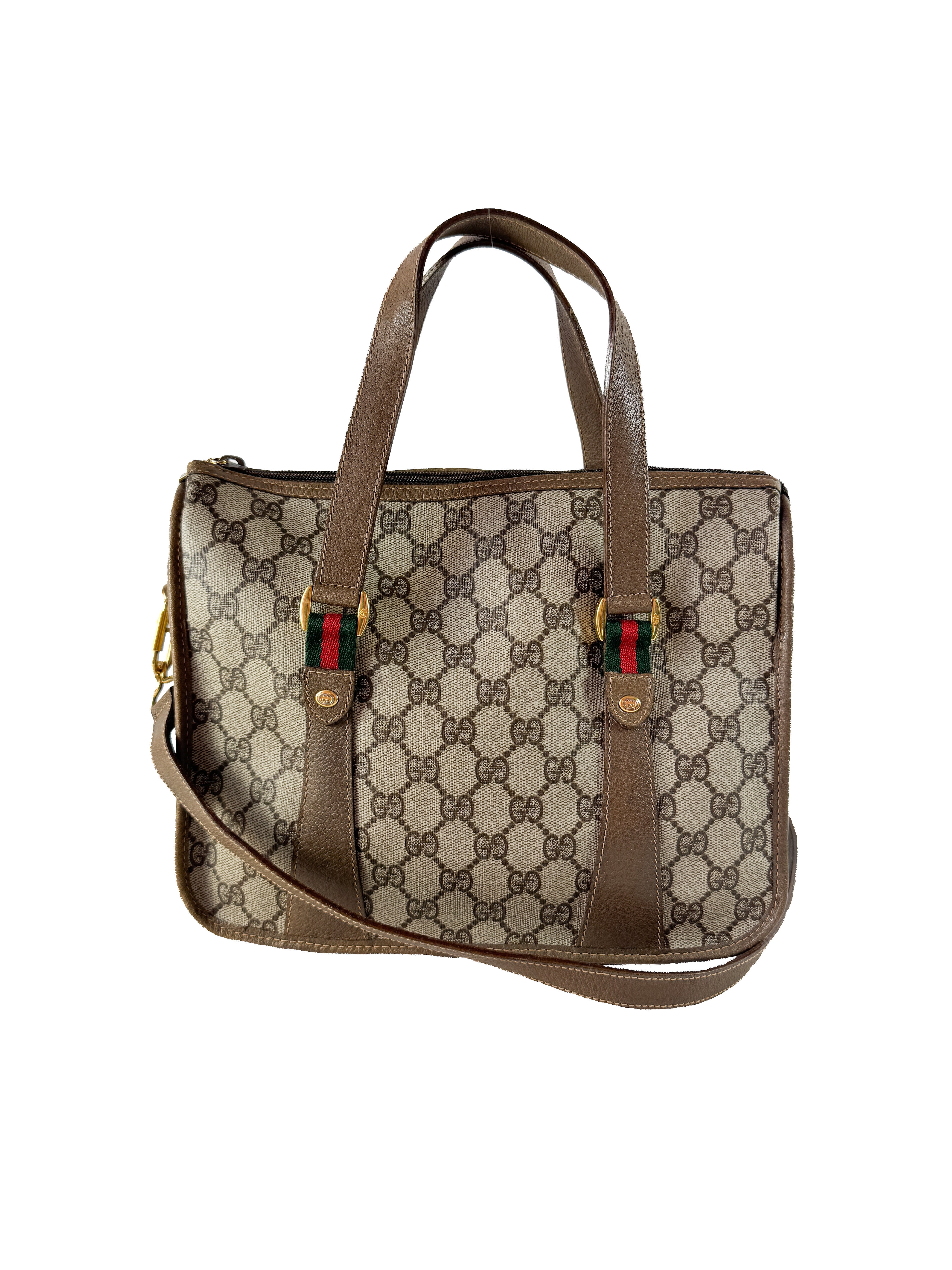 Gucci brown vintage Sherry line tote 4102039