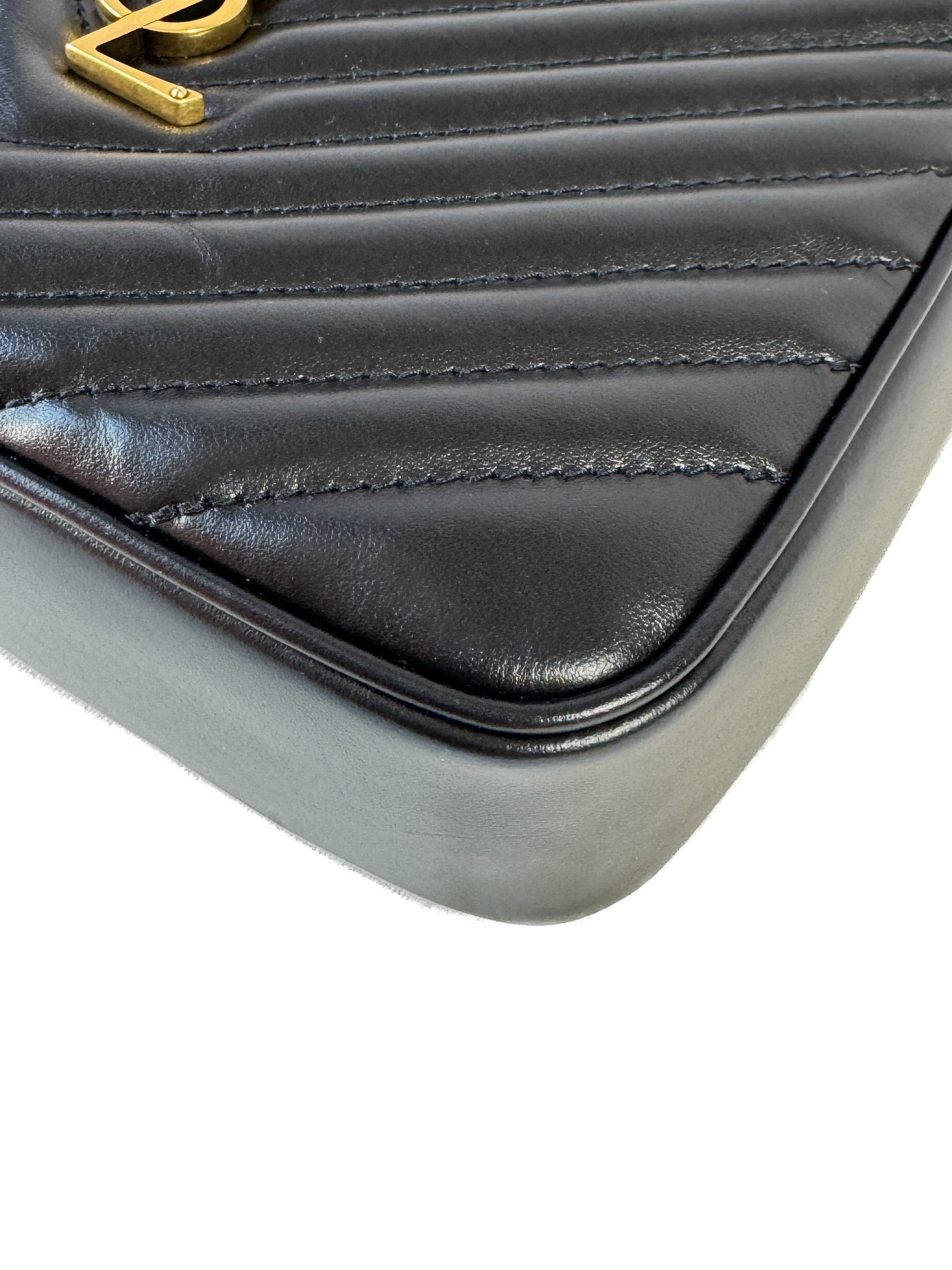 Saint Laurent black Lou medium camera bag FLY761554-0124