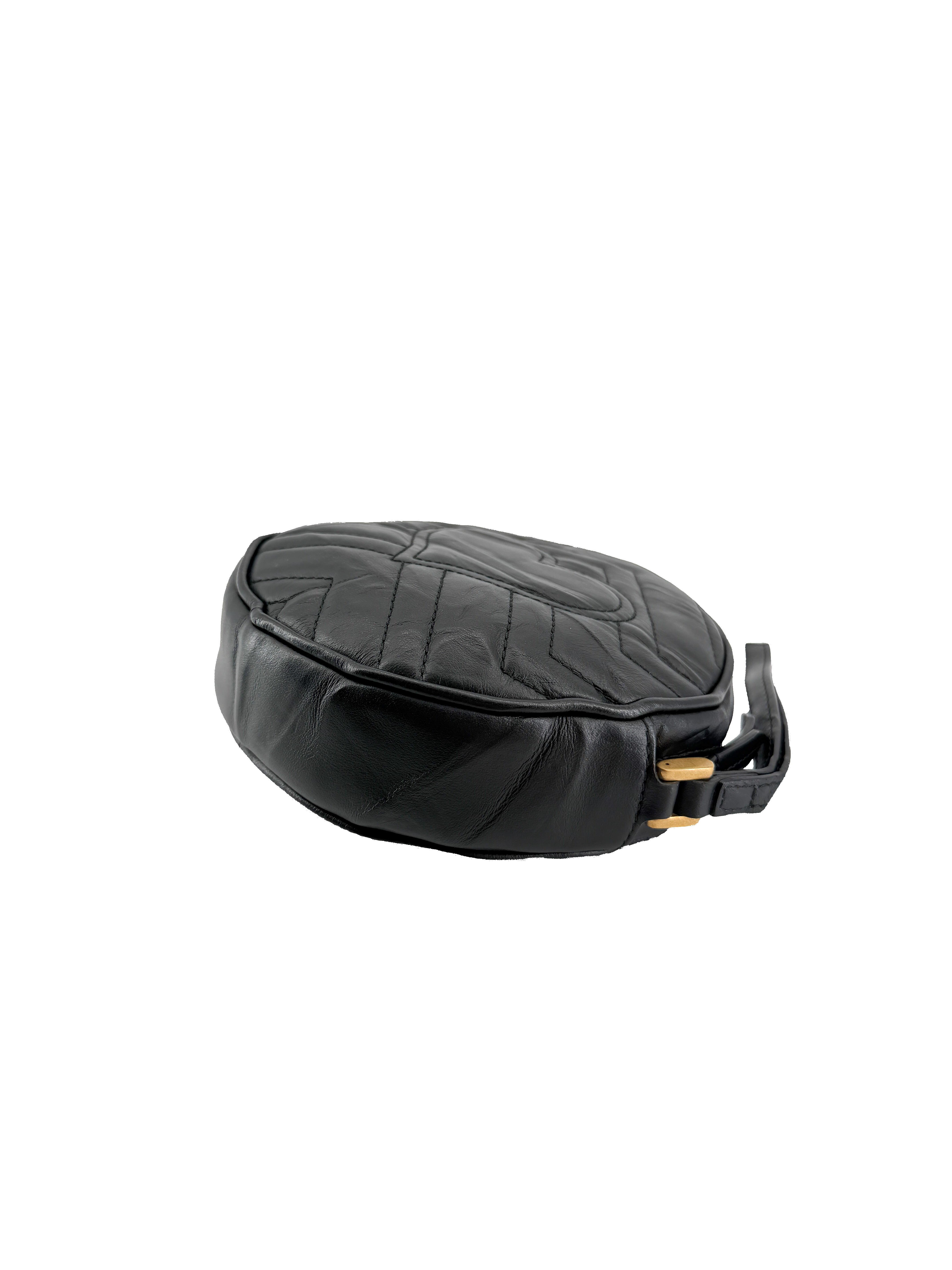 Gucci black Marmont GG wristlet 575164-584046