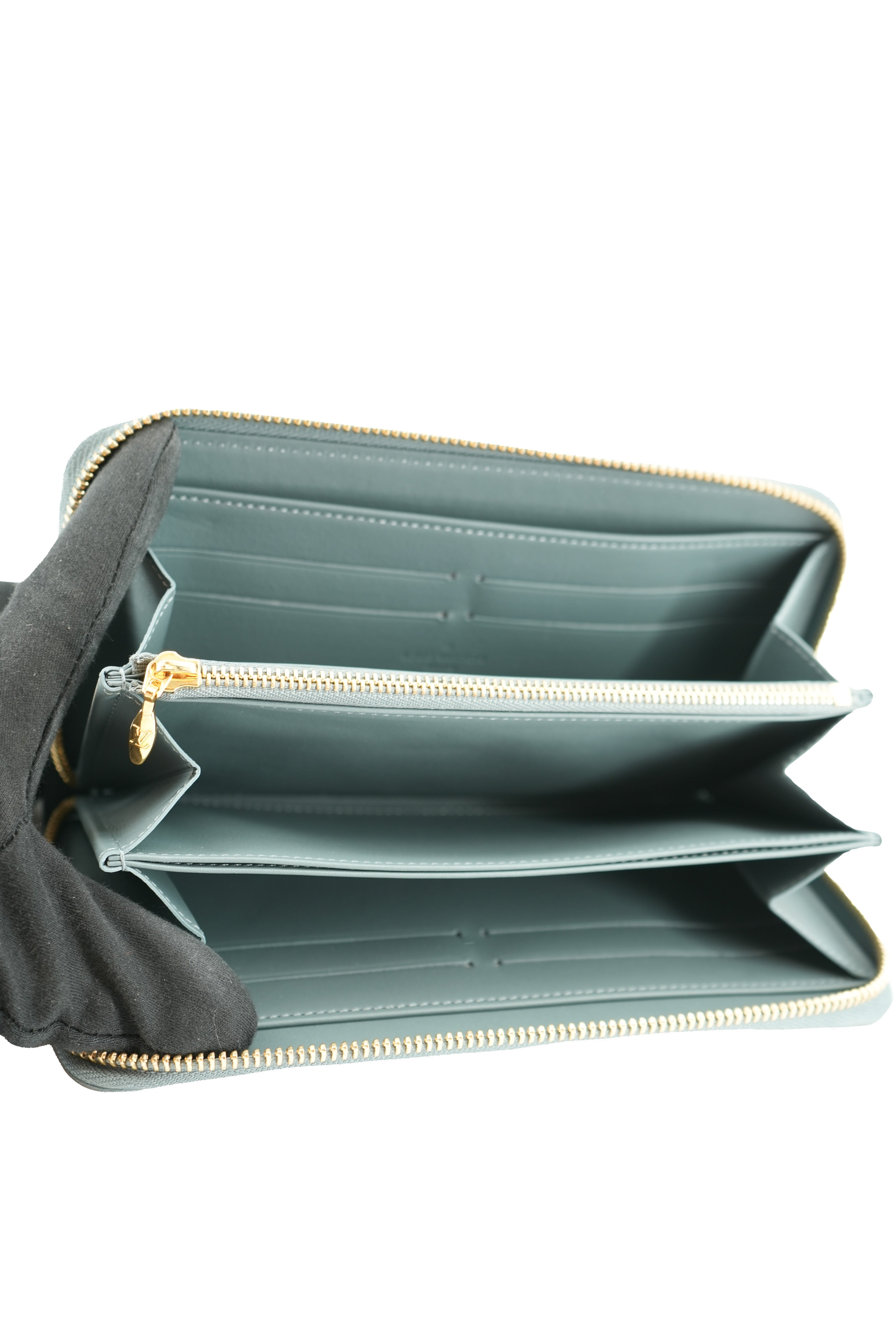 Louis Vuitton monogram Givre vernis zippy wallet SP2131
